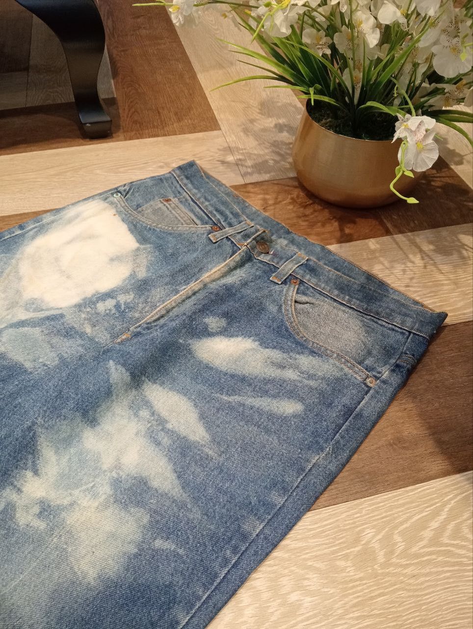 Levi's Vintage Clothing RARE LEVI'S VINTAGE 505 ORANGE TAB BLEACH JEANS Size US 33 - 5 Thumbnail