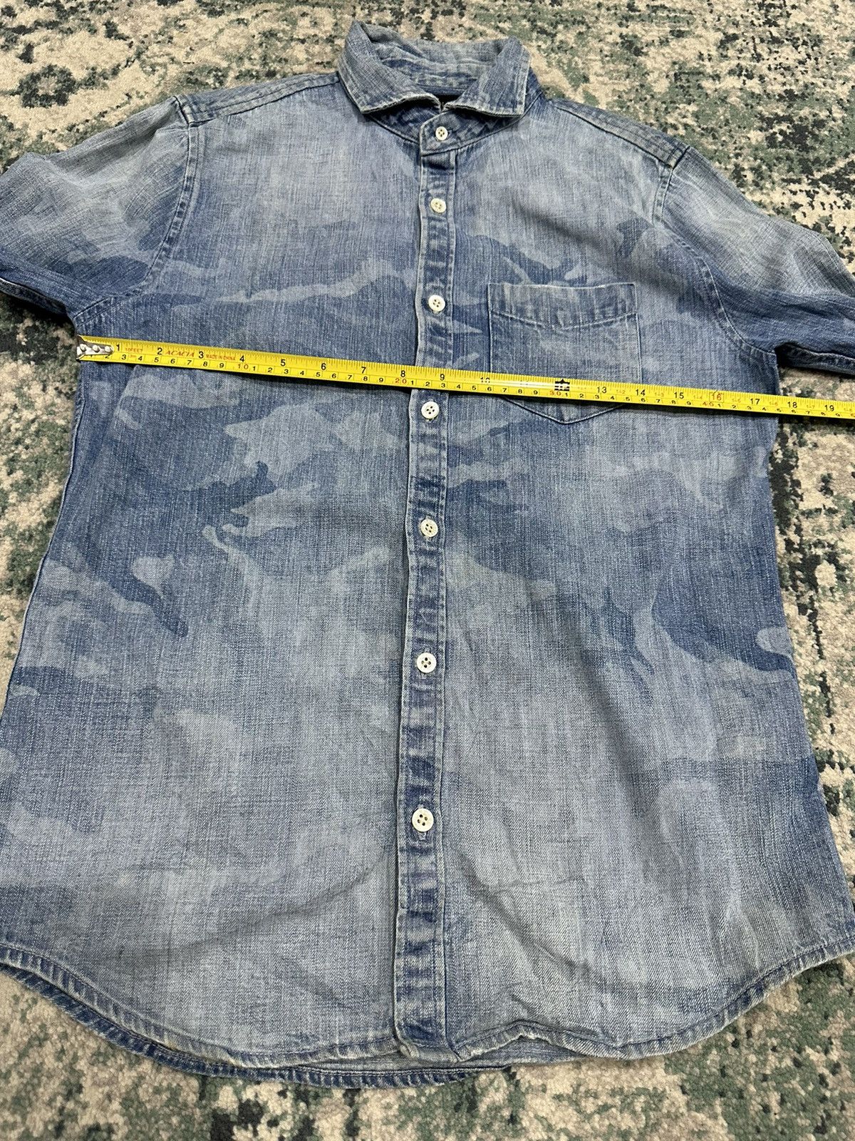 GOSTAR DE FUGA Gostar De Fuga Acid Wash Camo Button Up Shirt Size US S / EU 44-46 / 1 - 14 Thumbnail