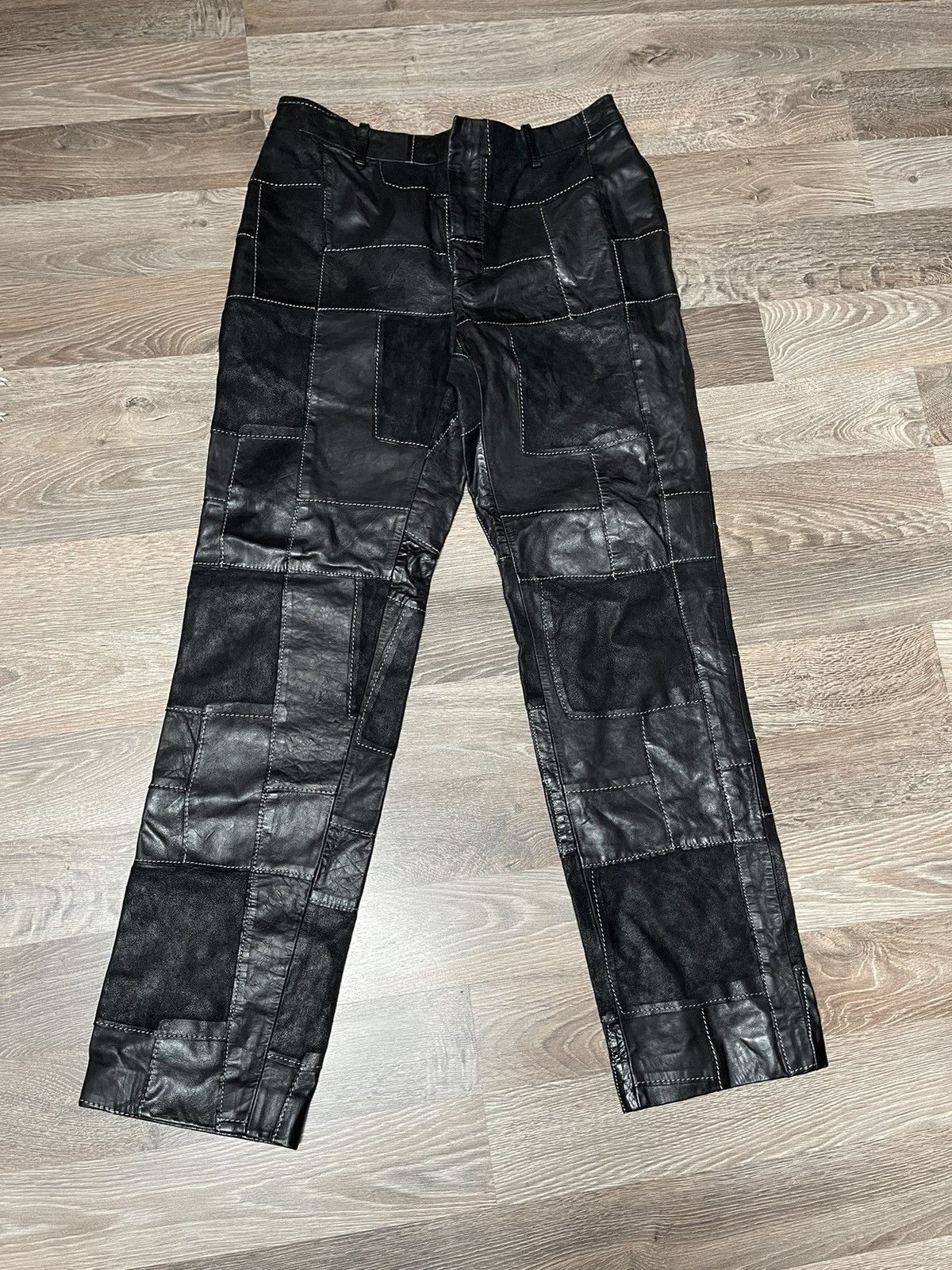 Alexander McQueen 😱 luxury very rare Alexander Mcqueen leather vintage pants 🔥 Size US 32 / EU 48 - 3 Thumbnail