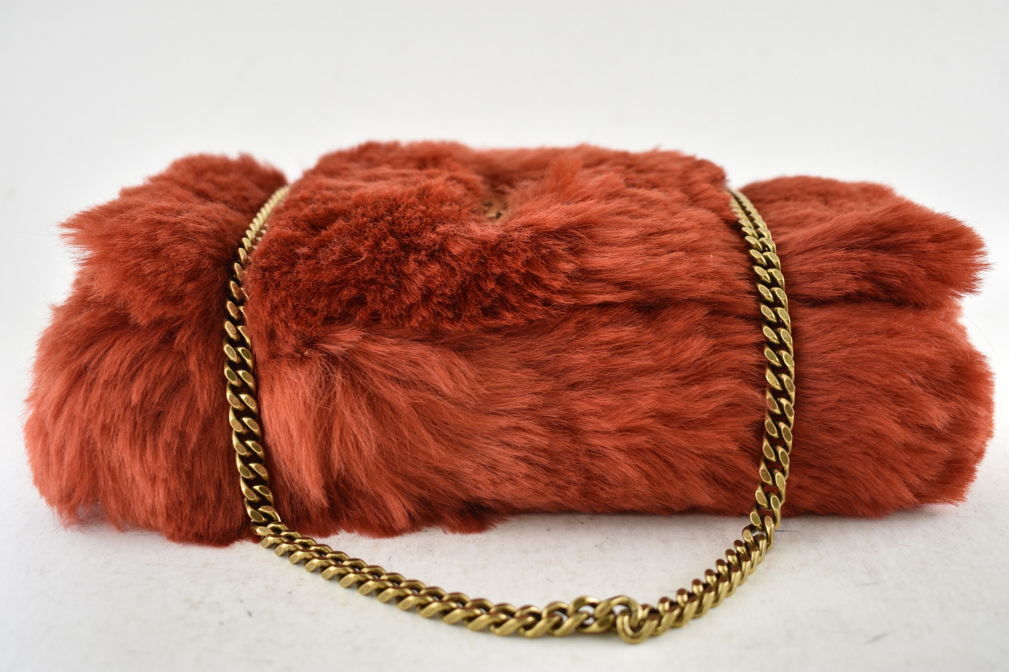 Saint Laurent Paris Small Kate YSL Logo Reversible Faux Fur Suede Shoulder Bag Size ONE SIZE - 10 Thumbnail