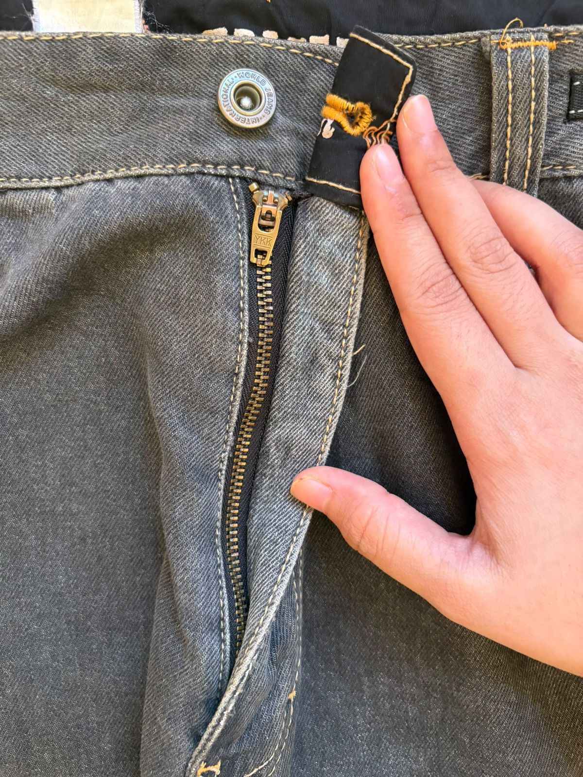 Japanese Brand Vintage Japanese Brand Mud Wash Cargo Loose Baggy Jeans Size US 34 / EU 50 - 3 Thumbnail