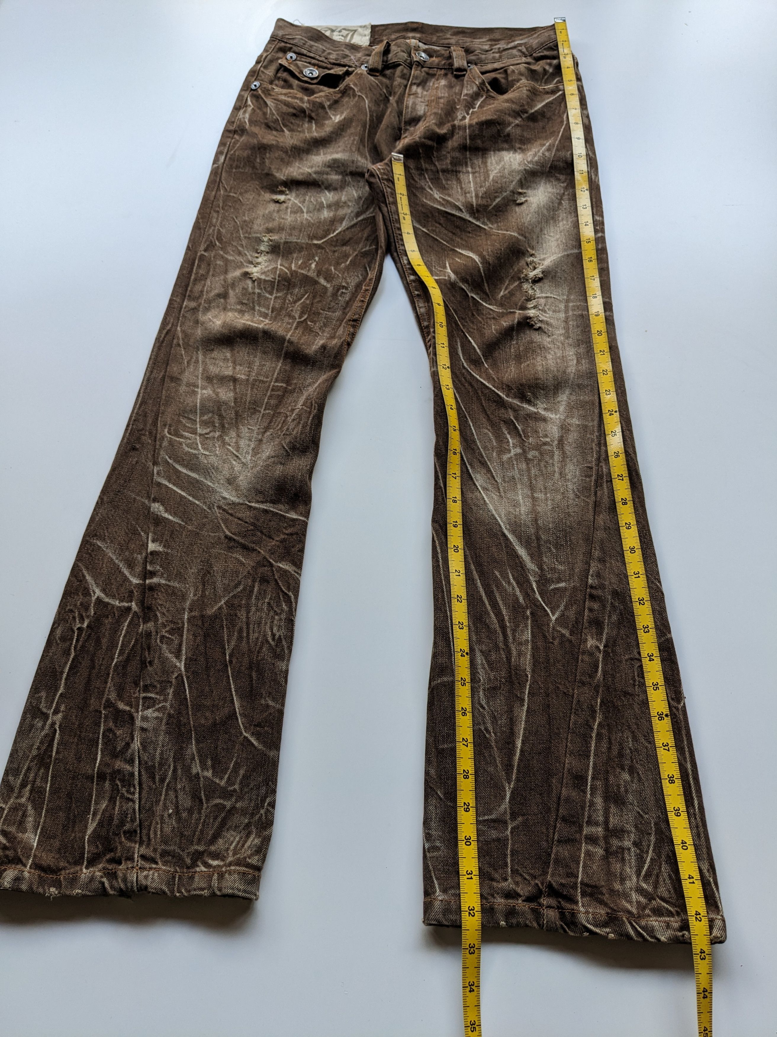 Le Grande Bleu (L.G.B.) × Tornado Mart Vintage 2006 clawmark flare jeans like tornado mart Size US 31 - 9 Thumbnail