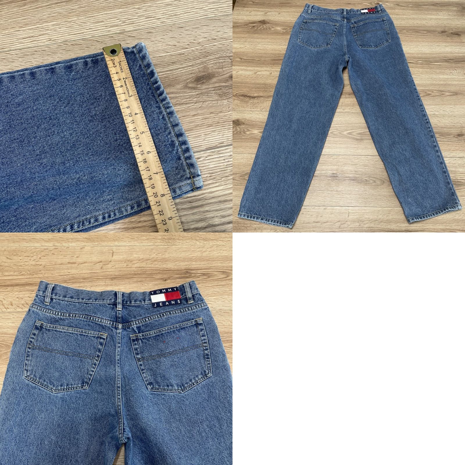 Tommy Hilfiger VINTAGE Tommy Hilfiger Jeans Men 36x32 Relaxed Straight Leg Blue Cotton Flag 2000s Size US 36 / EU 52 - 8 Thumbnail