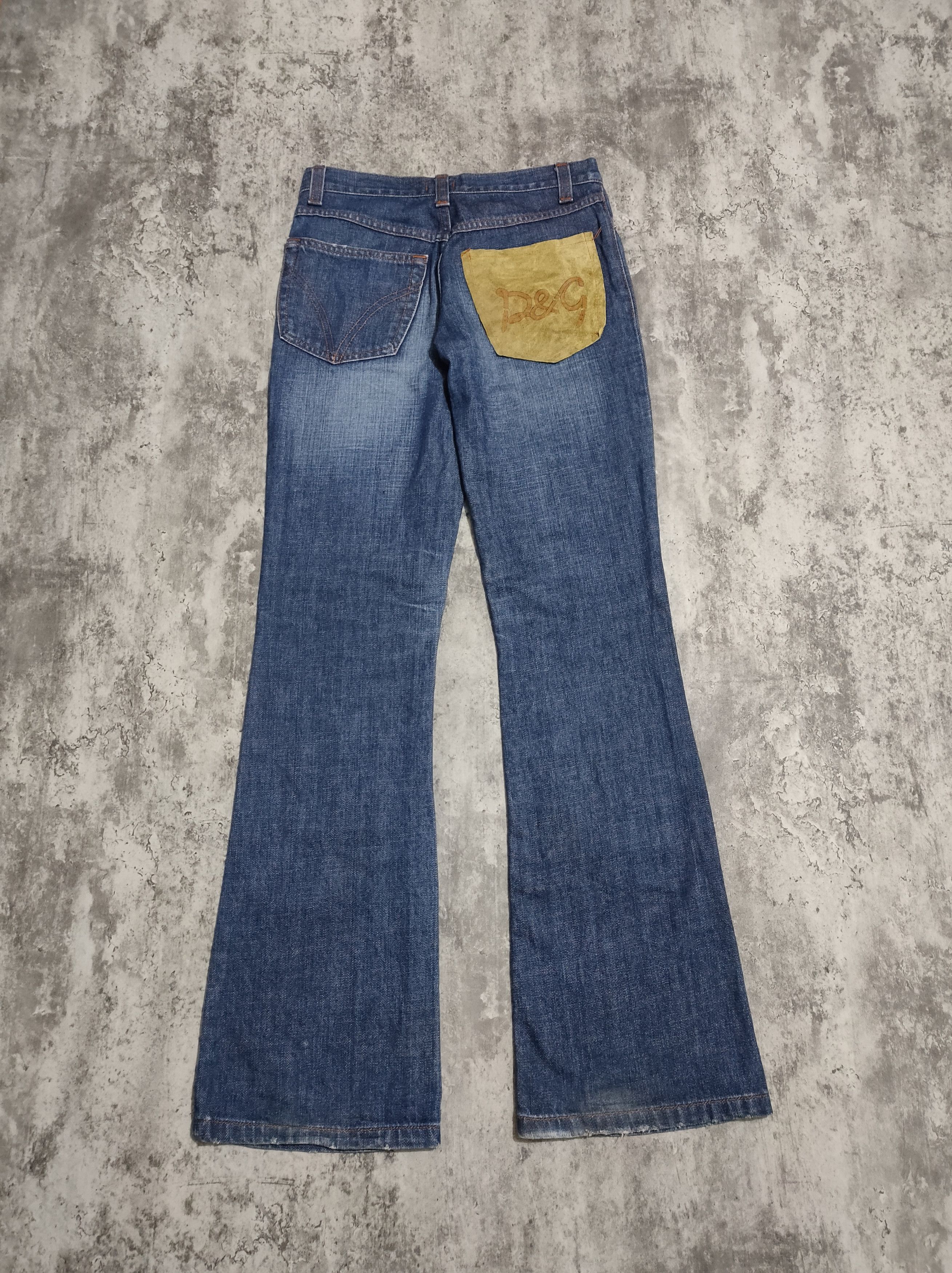 Jean Flare Vintage DOLCE & GABBANA D&G Printemps 2002 - Taille 44 - Occasion Très Bon état - Denim