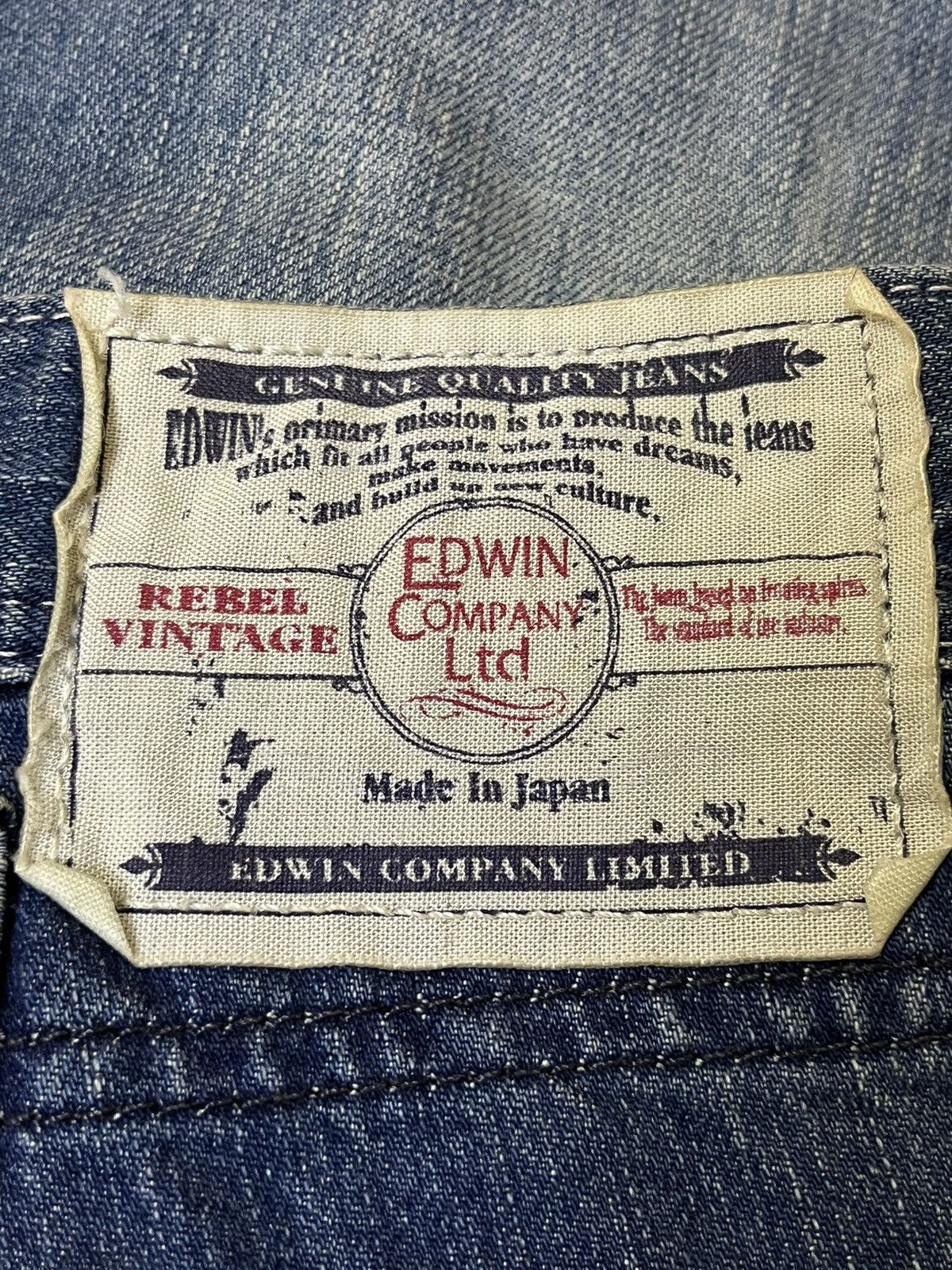 Edwin FLARE🔥EDWIN REBEL VINTAGE BUSHPANT LOW RISE FLARED JEANS Size US 34 / EU 50 - 20 Thumbnail