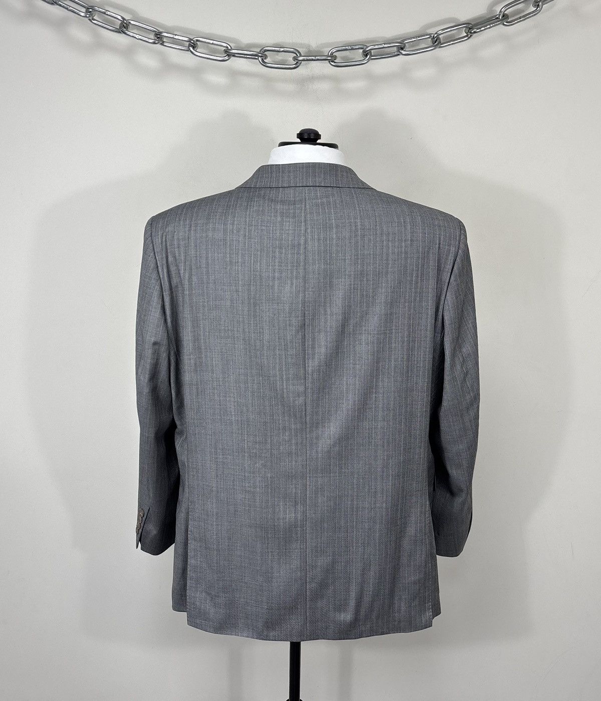 Other Bespoke Dormeuil Men’s 2-Piece Grey Pinstripe Wool Suit Size 52R - 10 Thumbnail