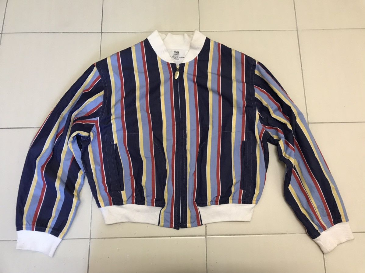 Balenciaga Balenciaga Golf Multicolor Stripe Jacket Size US M / EU 48-50 / 2 - 1 Thumbnail