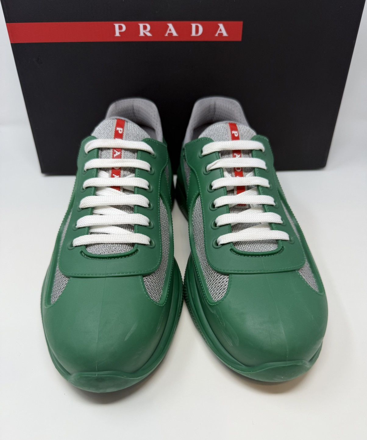 Prada Prada Americas Cup Rubber Sneaker Green Size US 11 / EU 44 - 2 Thumbnail