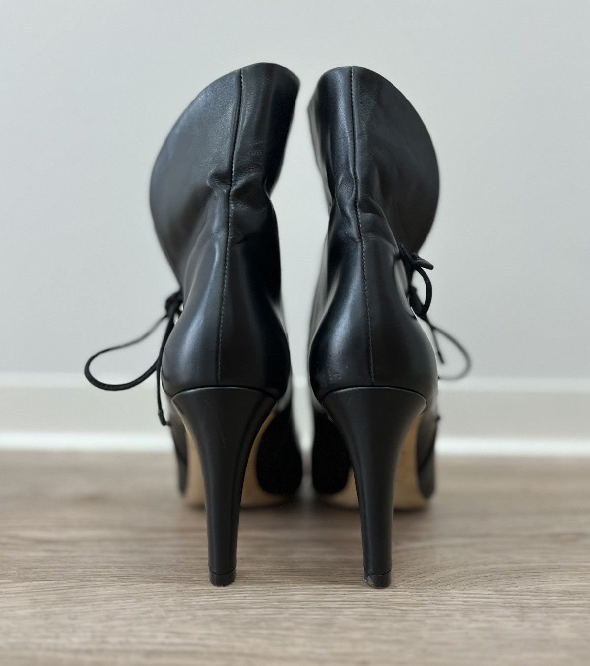 Bally Bally Switzerland Black Leather Ankle Heels Boots Size US 8 / IT 38 - 9 Thumbnail