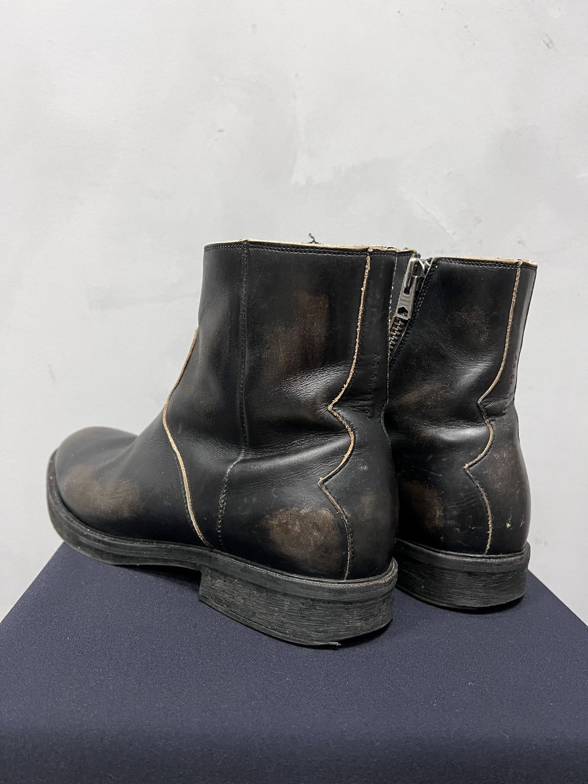 Allsaints Allsaint faded boots vintage moto archive style Size US 10 / EU 43 - 8 Thumbnail
