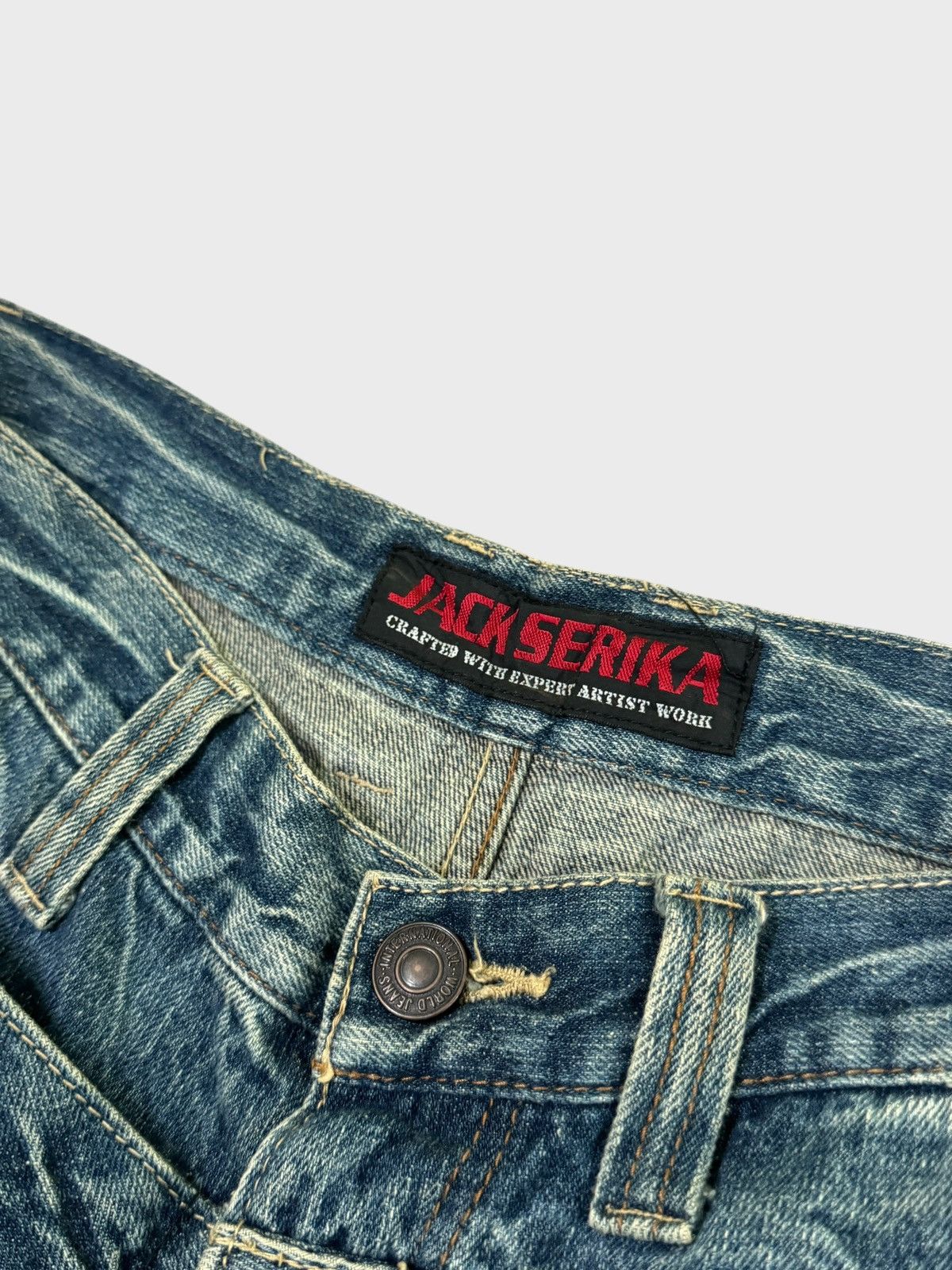 Le Grande Bleu (L.G.B.) JACK SERIKA DOUBLE WAIST ACID MUD WASH DENIM Size US 28 / EU 44 - 7 Thumbnail