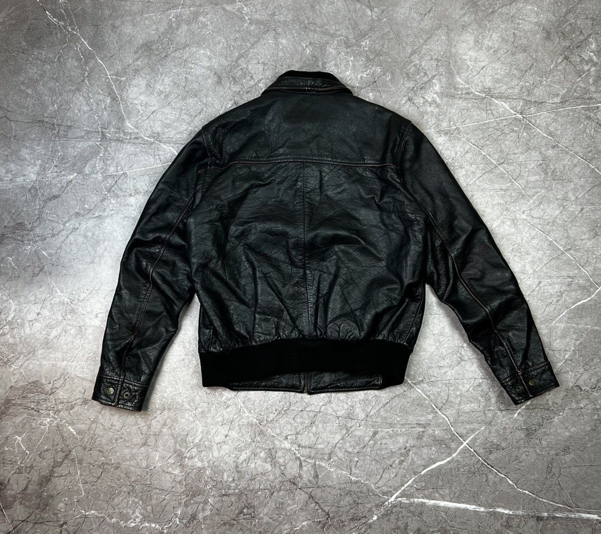 Japanese Brand Vintage washed avant garde leather jacket Size US S / EU 44-46 / 1 - 11 Thumbnail