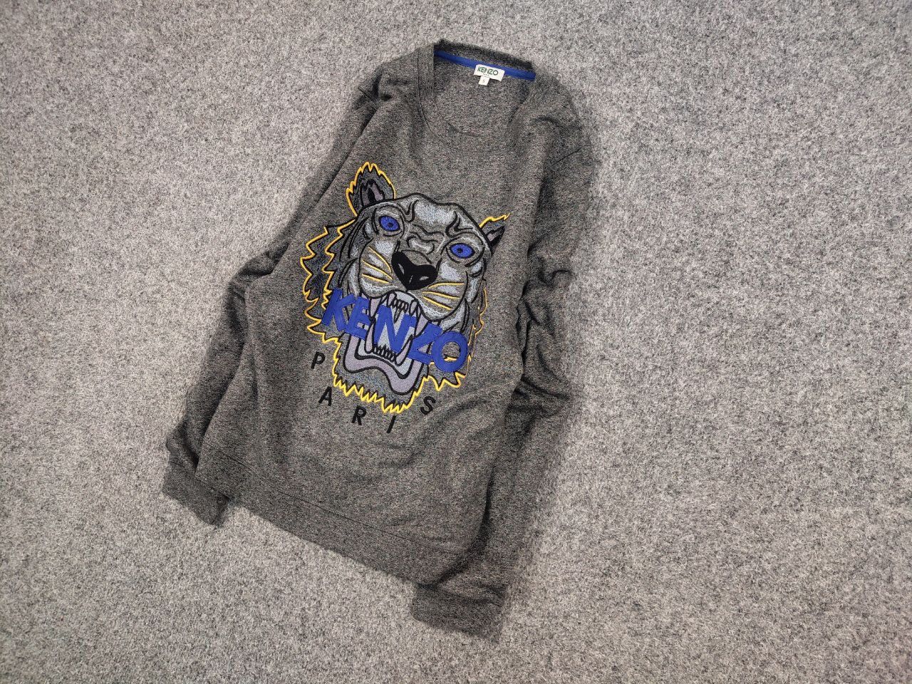 Kenzo Kenzo classic tiger embroidered Crewneck Gray Sweatshirt Size US S / EU 44-46 / 1 - 3 Thumbnail