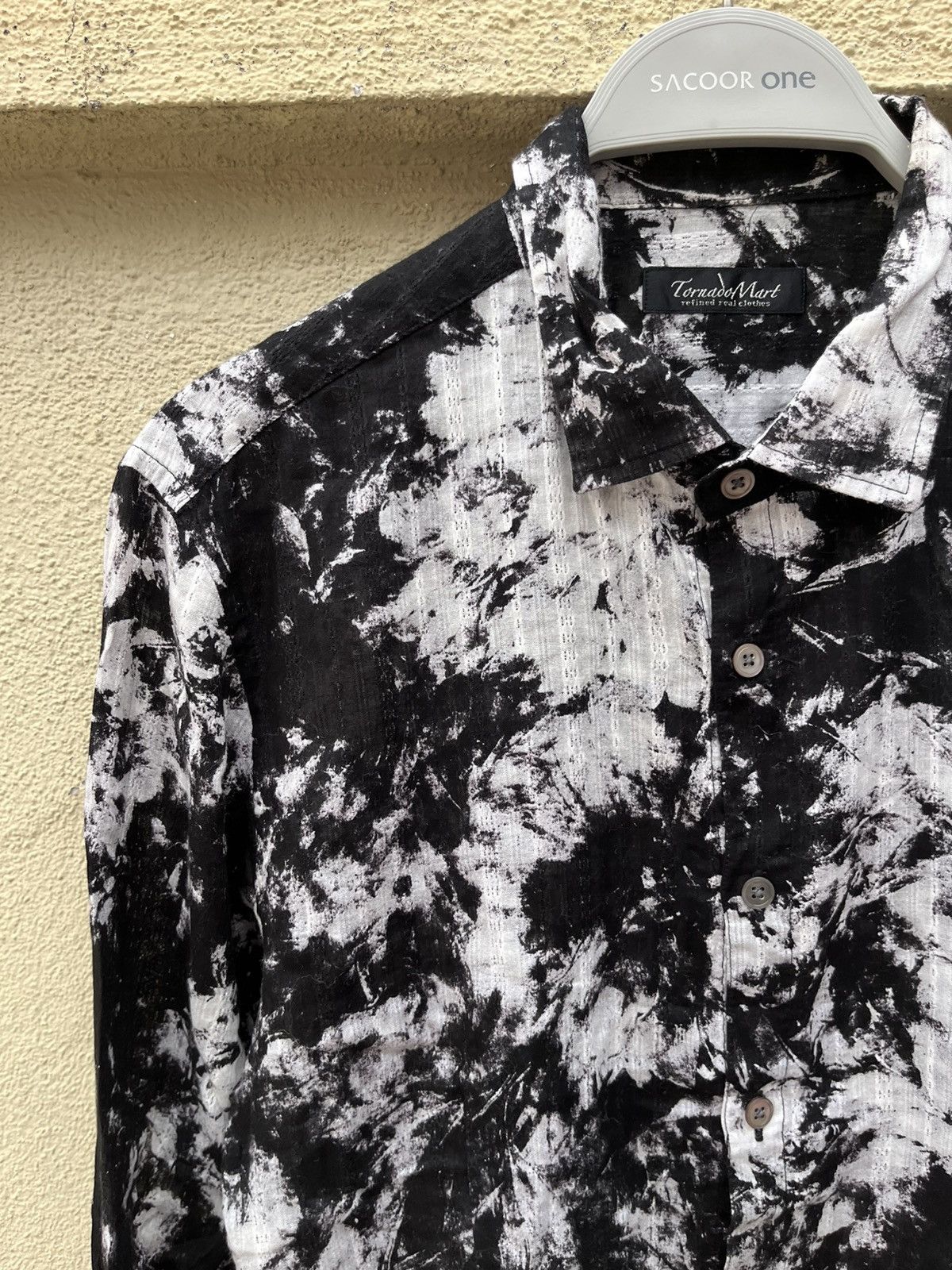 Tornado Mart Black & white tie dye button up Size US M / EU 48-50 / 2 - 3 Thumbnail