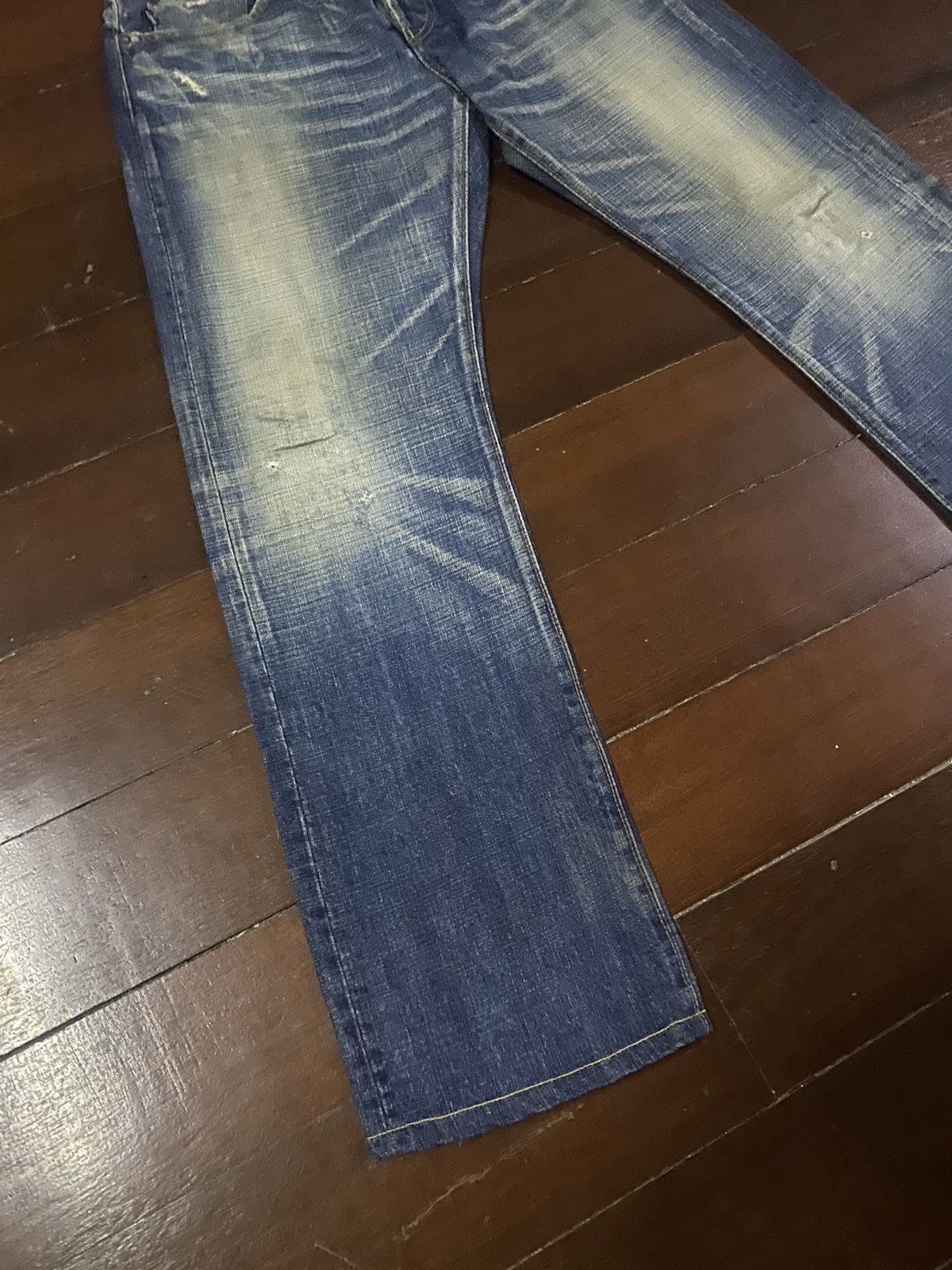 Eternal × Japanese Brand × Warehouse Rare Eternal Japan Distressed Denim mud wash clawmark Jeans Size US 35 - 14 Thumbnail