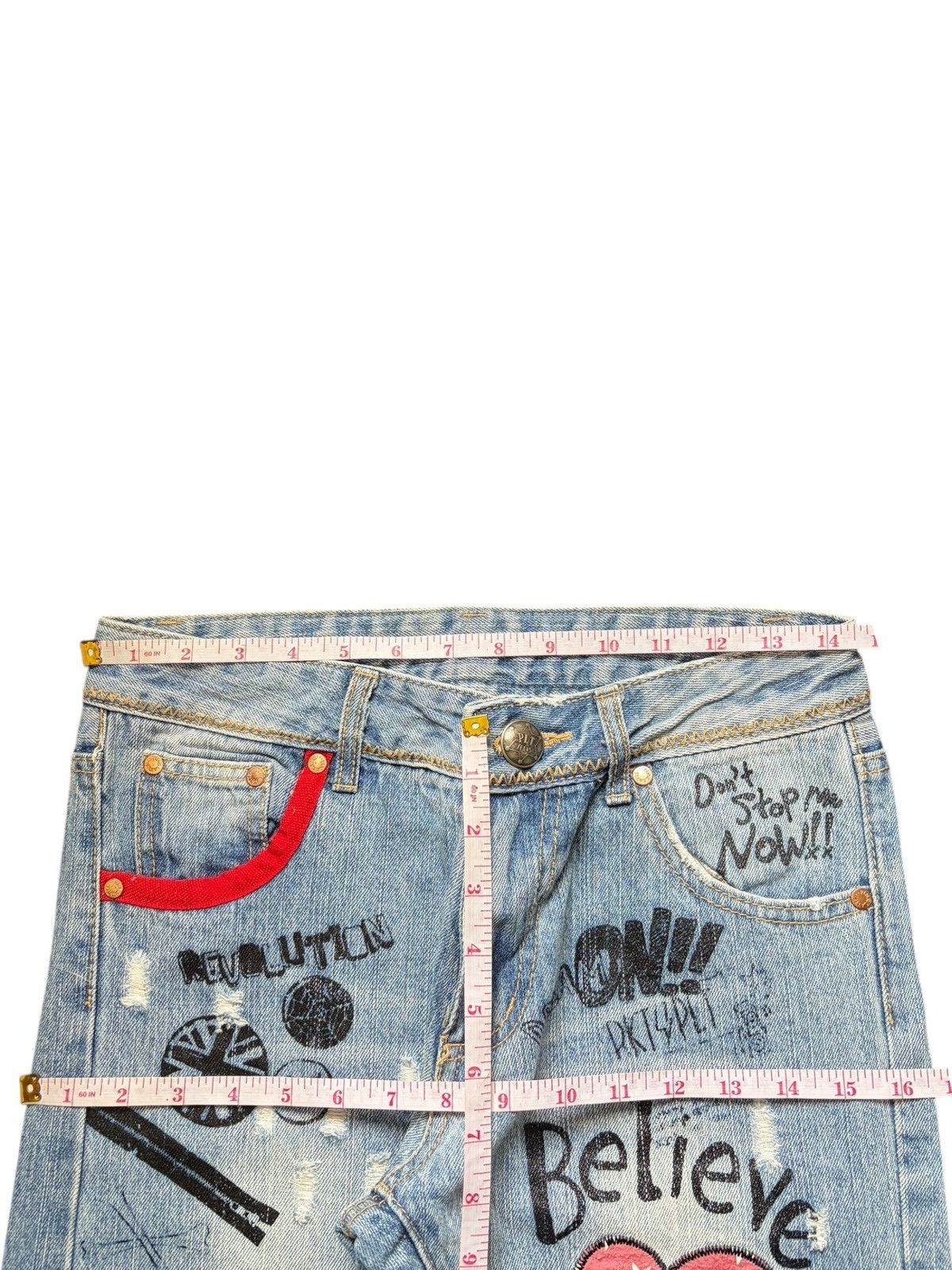 Dsquared2 Vintage Japanese Brand Rock N Roll Distressed Jeans Size 29" - 6 Thumbnail