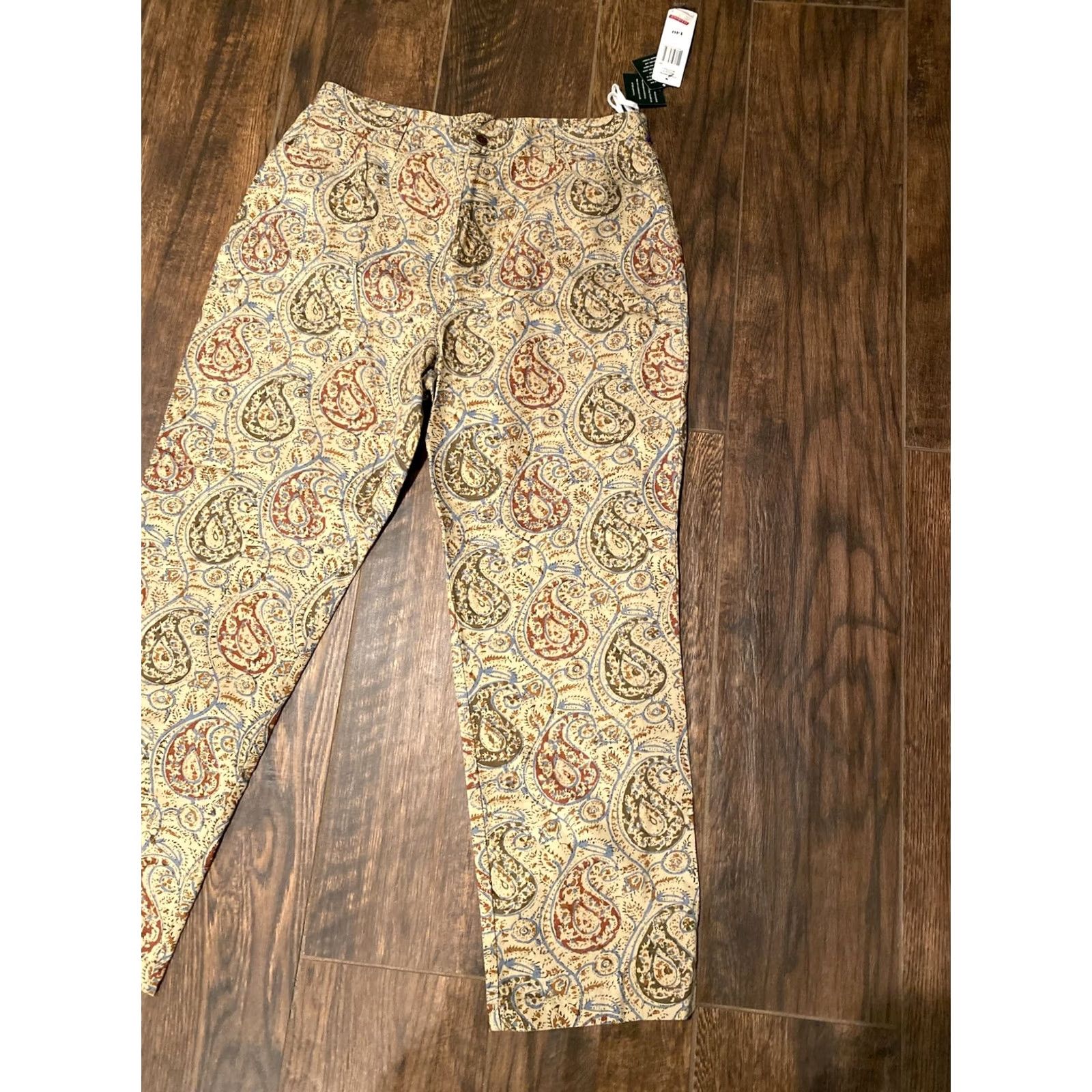Ralph Lauren VINTAGE? No. NWT Lauren Ralph Lauren Pants Womens 14w Straight Leg Paisley Wearable Art Size 36" / US 14 / IT 50 - 2 Thumbnail
