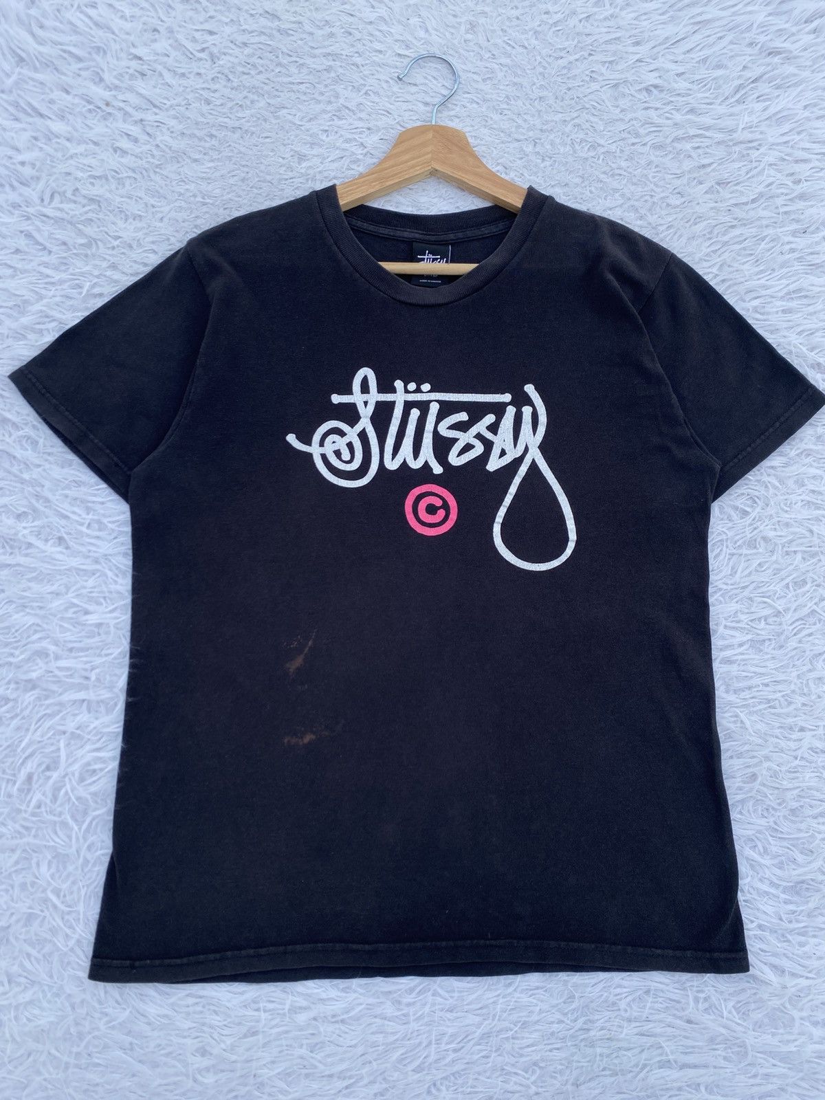 Stussy Rare Stussy Cursive Basic Logo Spellout Tshirt Size US S / EU 44-46 / 1 - 4 Thumbnail