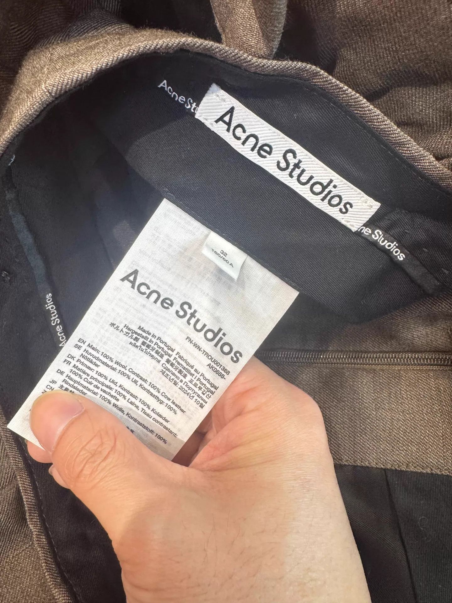 Acne Studios Acne Studios Gray High-Waisted Wide-Leg Trousers with Belt Size 24" / US 00 / IT 34 - 4 Thumbnail