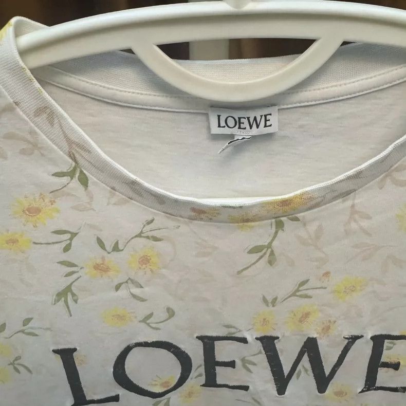 Loewe LOEWE Black embroidered logo pattern white floral short sl Size M / US 6-8 / IT 42-44 - 4 Thumbnail