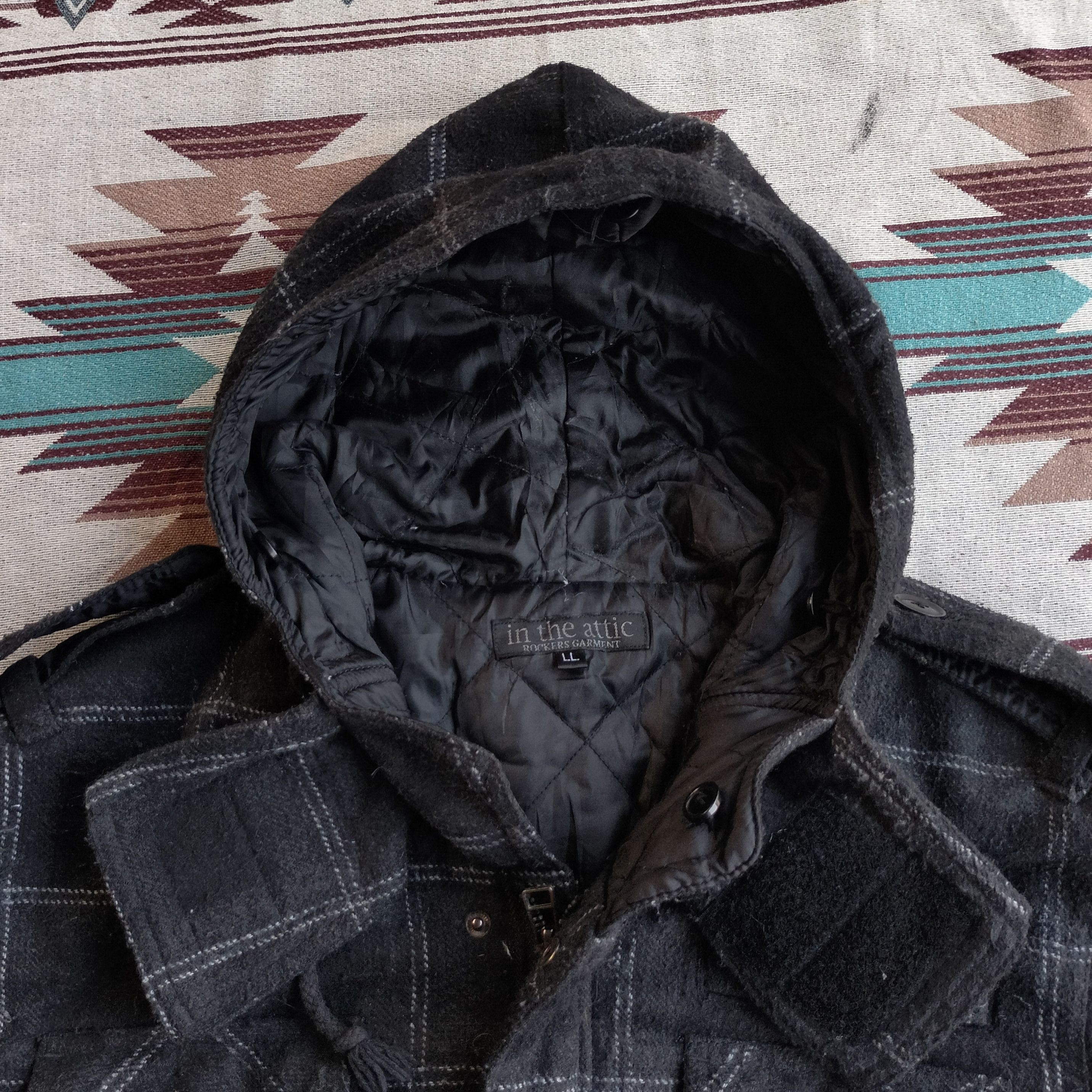 In The Attic In The Attic Rockers Garment plaid hooded jacket Size US L / EU 52-54 / 3 - 9 Thumbnail