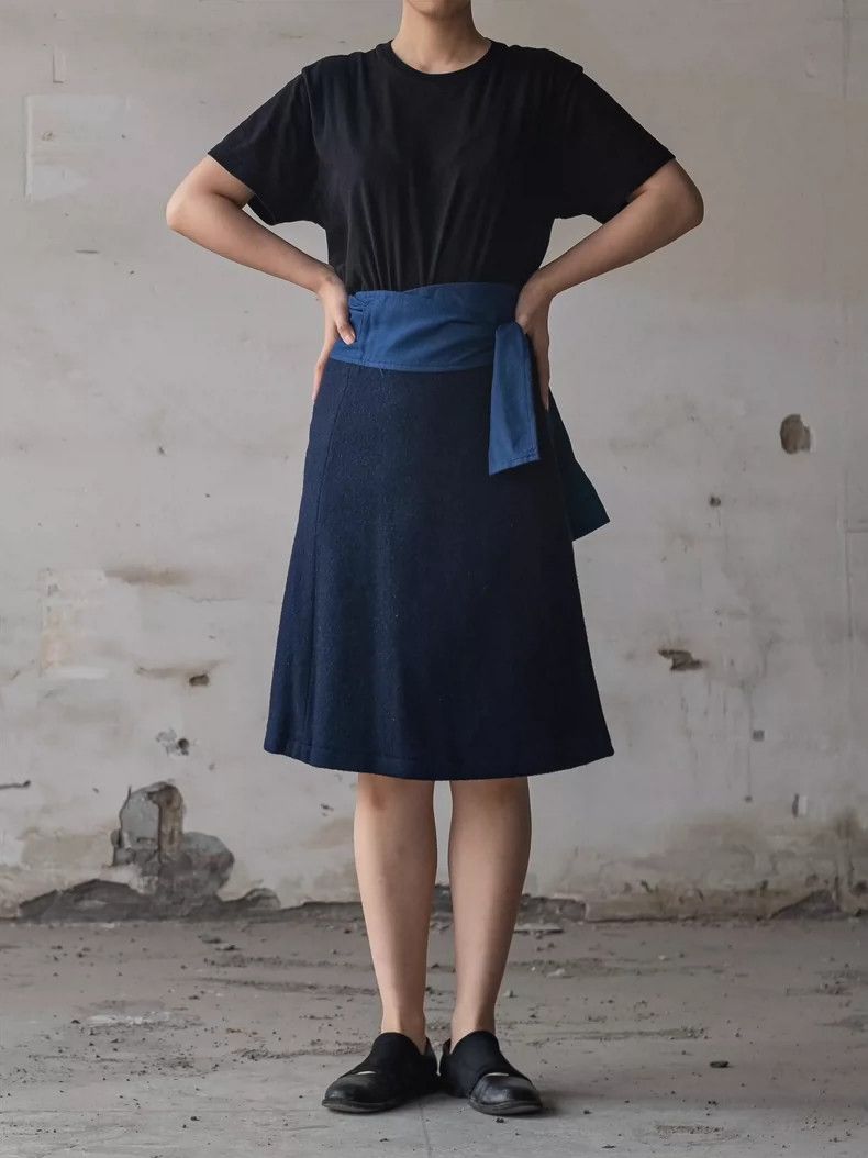 Kenzo KENZO sizeS Dark blue patchwork skirt Size 26" / US 2 / IT 38 - 2 Thumbnail