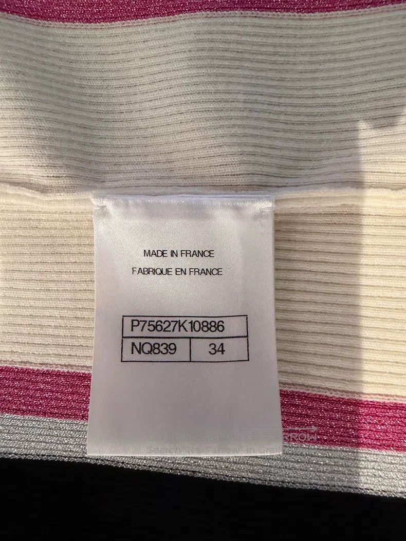 Chanel Chanel 23B Sequin Double Clogo Colour-blocked Knitted Vest Size XXS / US 00 / IT 34 - 4 Thumbnail
