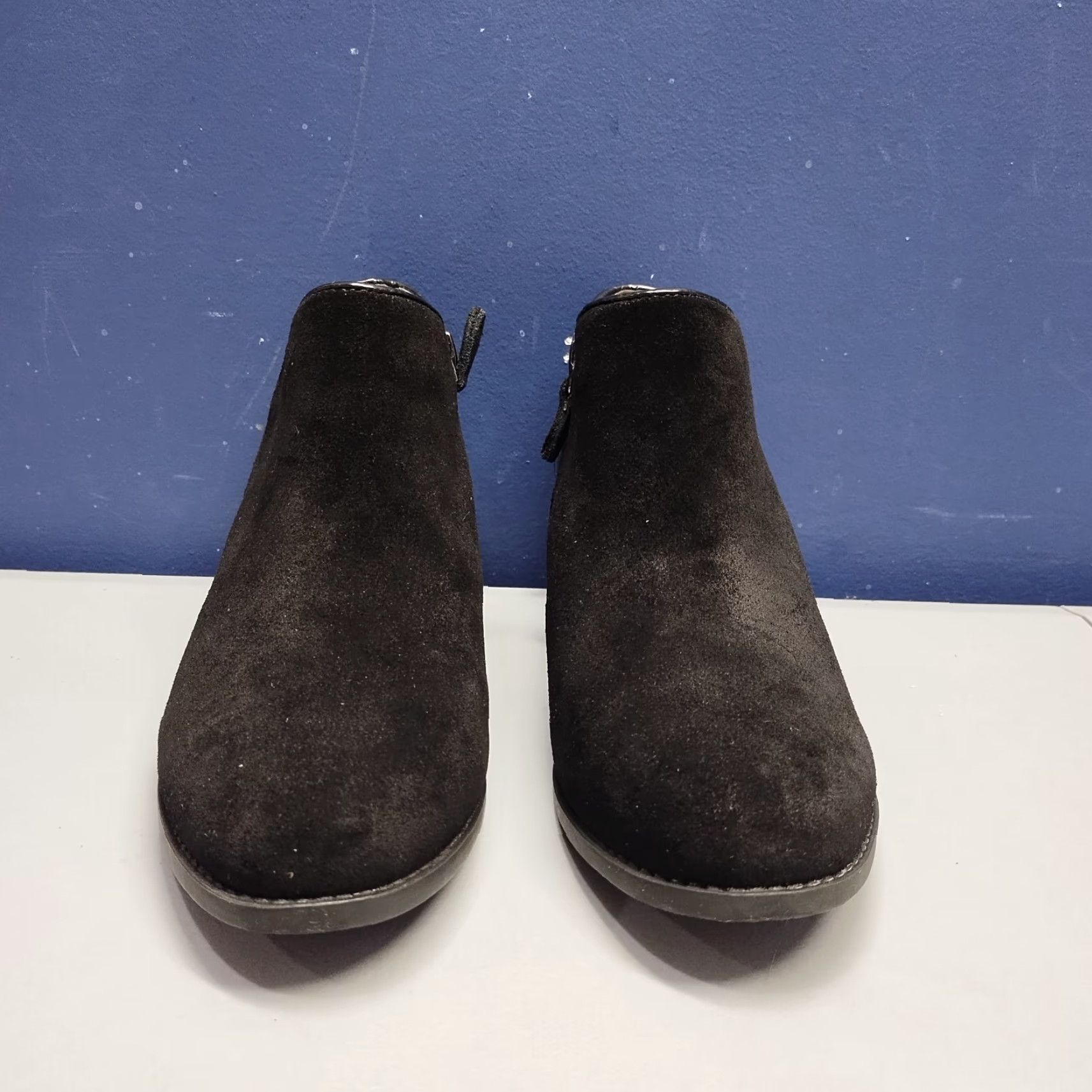 Vionic Vionic Marissa Boots Womens 7.5 Black Suede Embossed Water Repellent Wool? Size US 8 / IT 38 - 2 Thumbnail