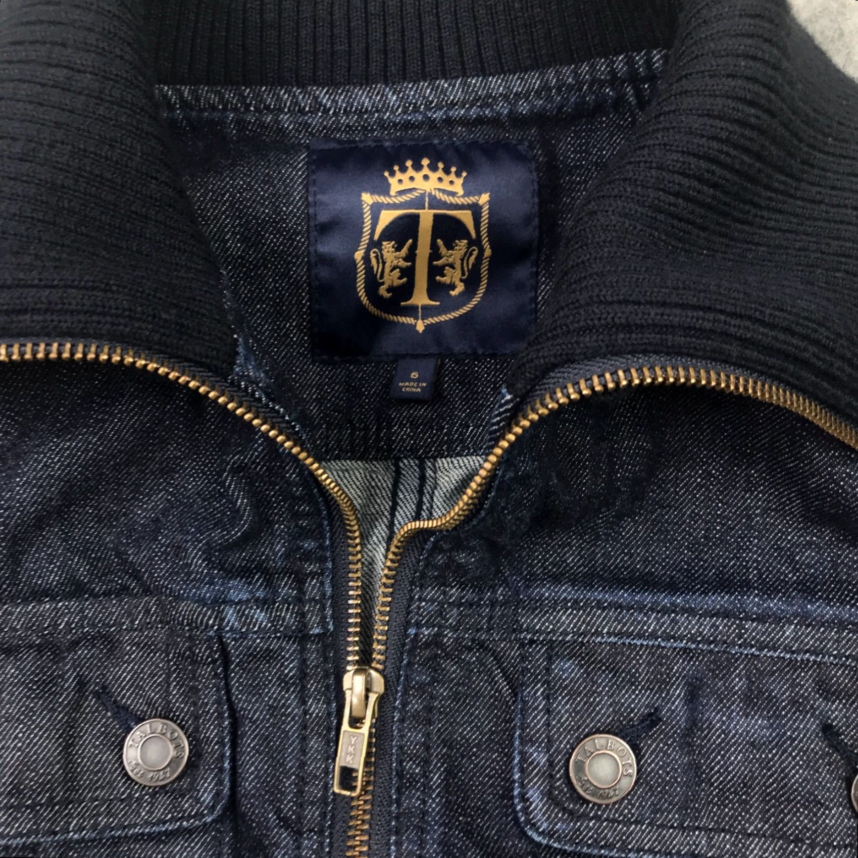 Talbots Talbots Denim Jacket Womens Size 6 Blue Full Zip Collared Wool Blend Denim Jacket, Classic Fit, Regular, Womens Size 28" / US 6 / IT 42 - 4 Thumbnail