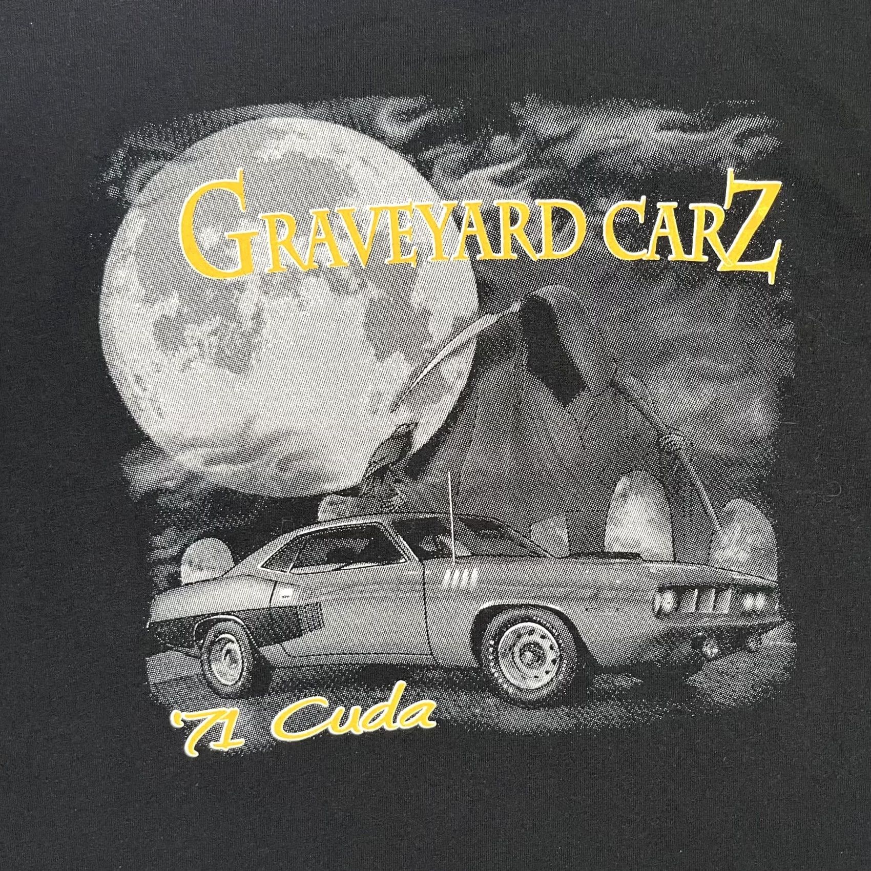 Port & Company Graveyard Carz 71 Cuda Long Graphic T-Shirt Mens Large Black Pocket TV Show Promo Muscle Car Size US L / EU 52-54 / 3 - 7 Thumbnail