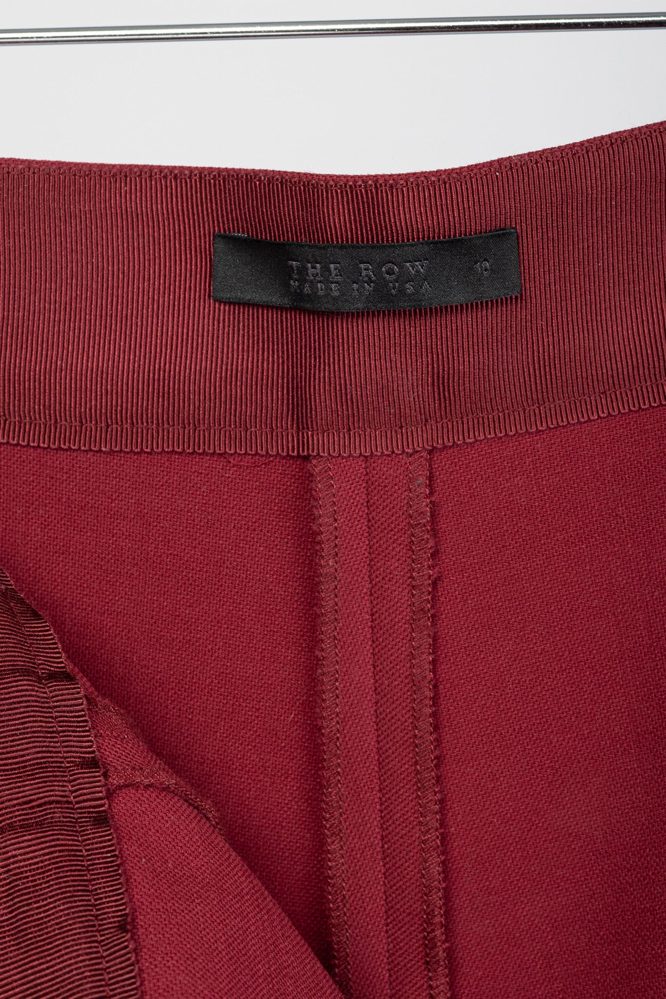 The Row The Row Red Wool Crepe-Knit Wide-Leg Trousers Size 32" / US 10 / IT 46 - 7 Thumbnail