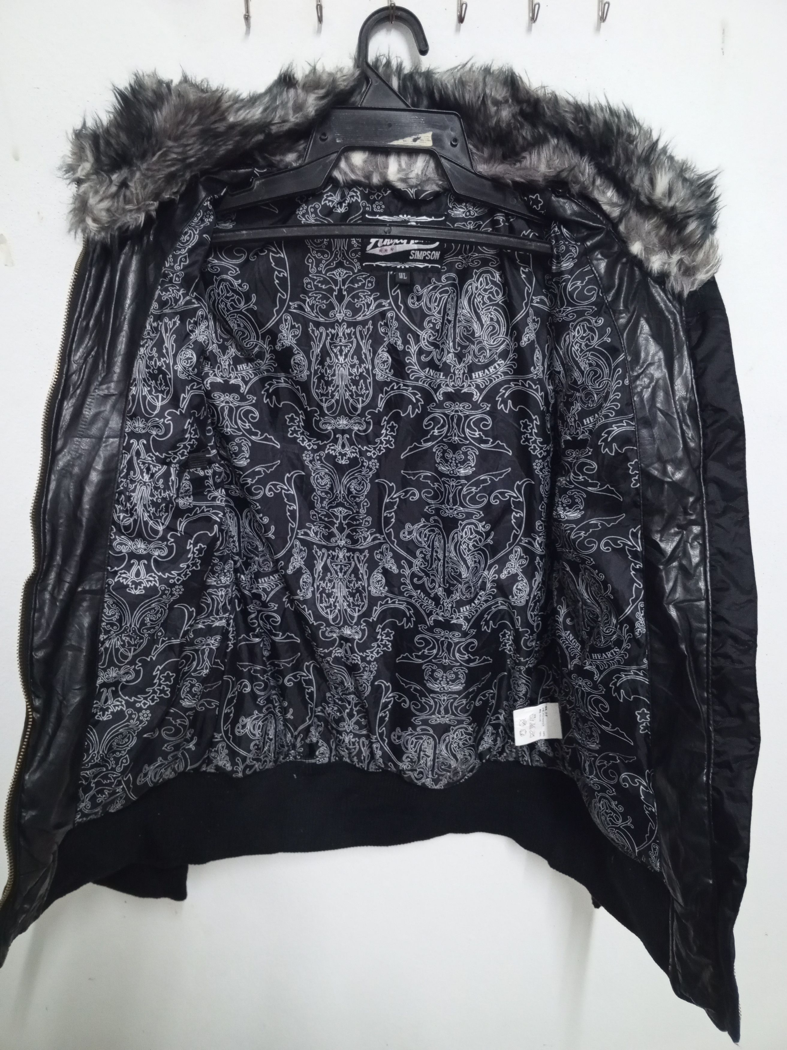If Six Was Nine 🔥PUNK GIRL🔥 ANGEL HEARTS JACKET FULLBLACK Size M / US 6-8 / IT 42-44 - 10 Thumbnail