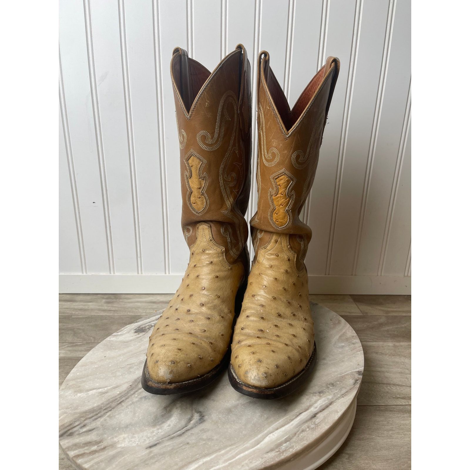 Vintage El Dorado VTG Full Quill Ostrich Handmade Boots 8.5D Cowboy Size US 8.5 / EU 41-42 - 1 Thumbnail