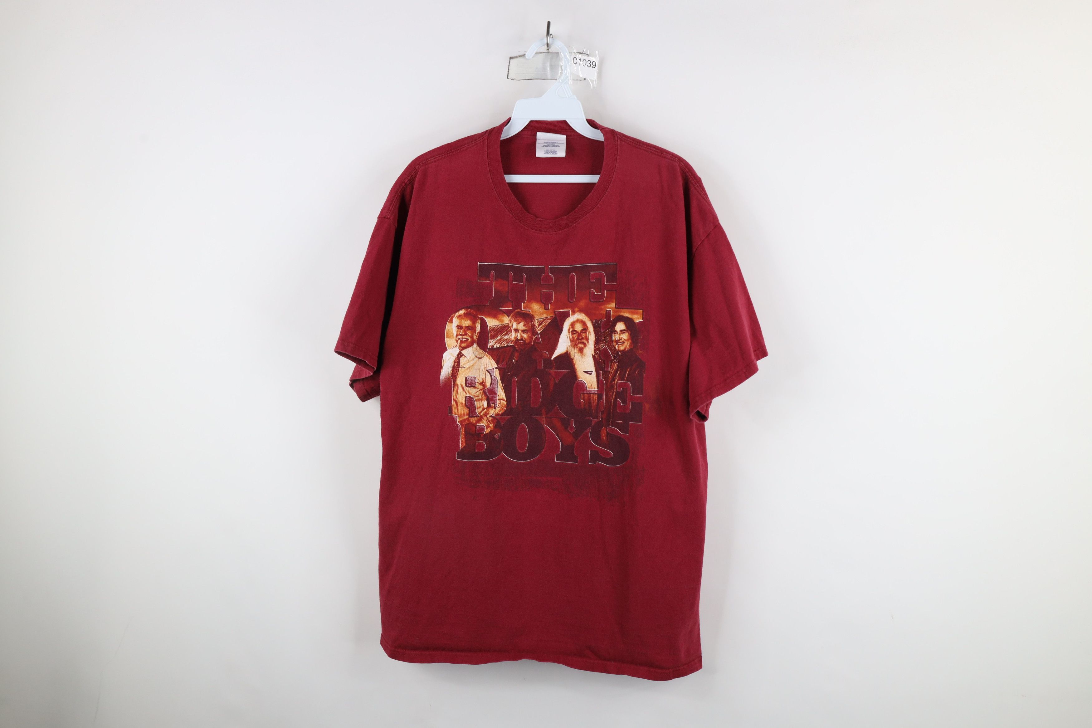 Vintage Vintage Ridge Boys Number One Hits Band T-Shirt Red Cotton Size US XL / EU 56 / 4 - 1 Thumbnail