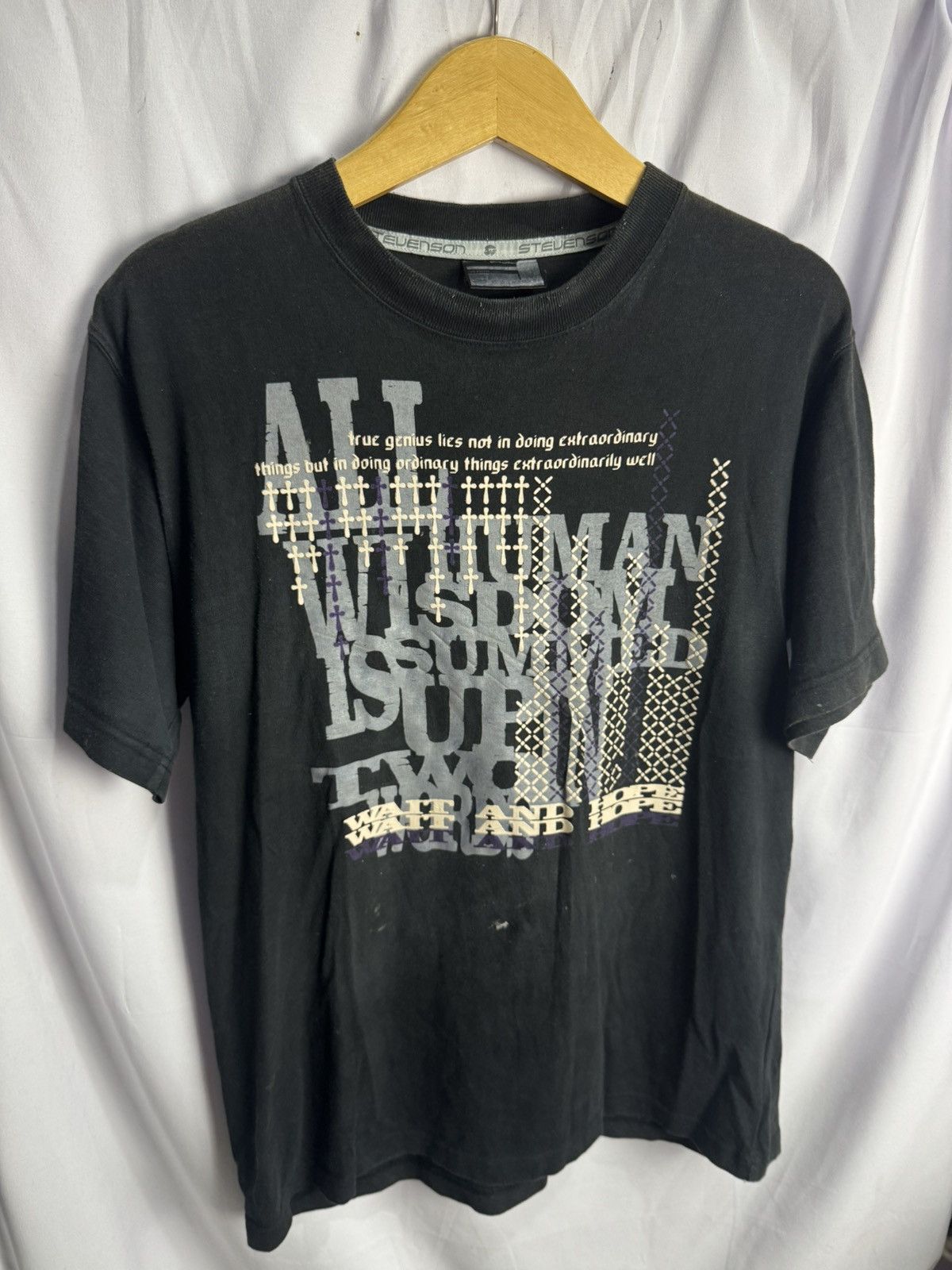 If Six Was Nine × Japanese Brand × Le Grande Bleu (L.G.B.) Japanese Poem Crosses Stevenson Tees Size US M / EU 48-50 / 2 - 4 Thumbnail