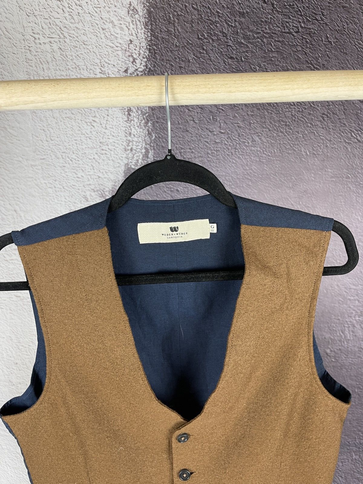 Weber Weber + Weber Sartoria wool vest RRP 500$ made in Italy Size 38R - 2 Thumbnail
