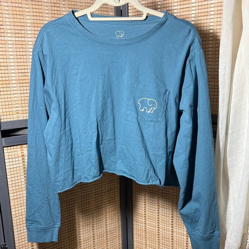 Other Ivory Ella Teal Cropped Graphic Long sleeve Tee XXL Size XXL / US 16-18 / IT 52-54 - 2 Thumbnail