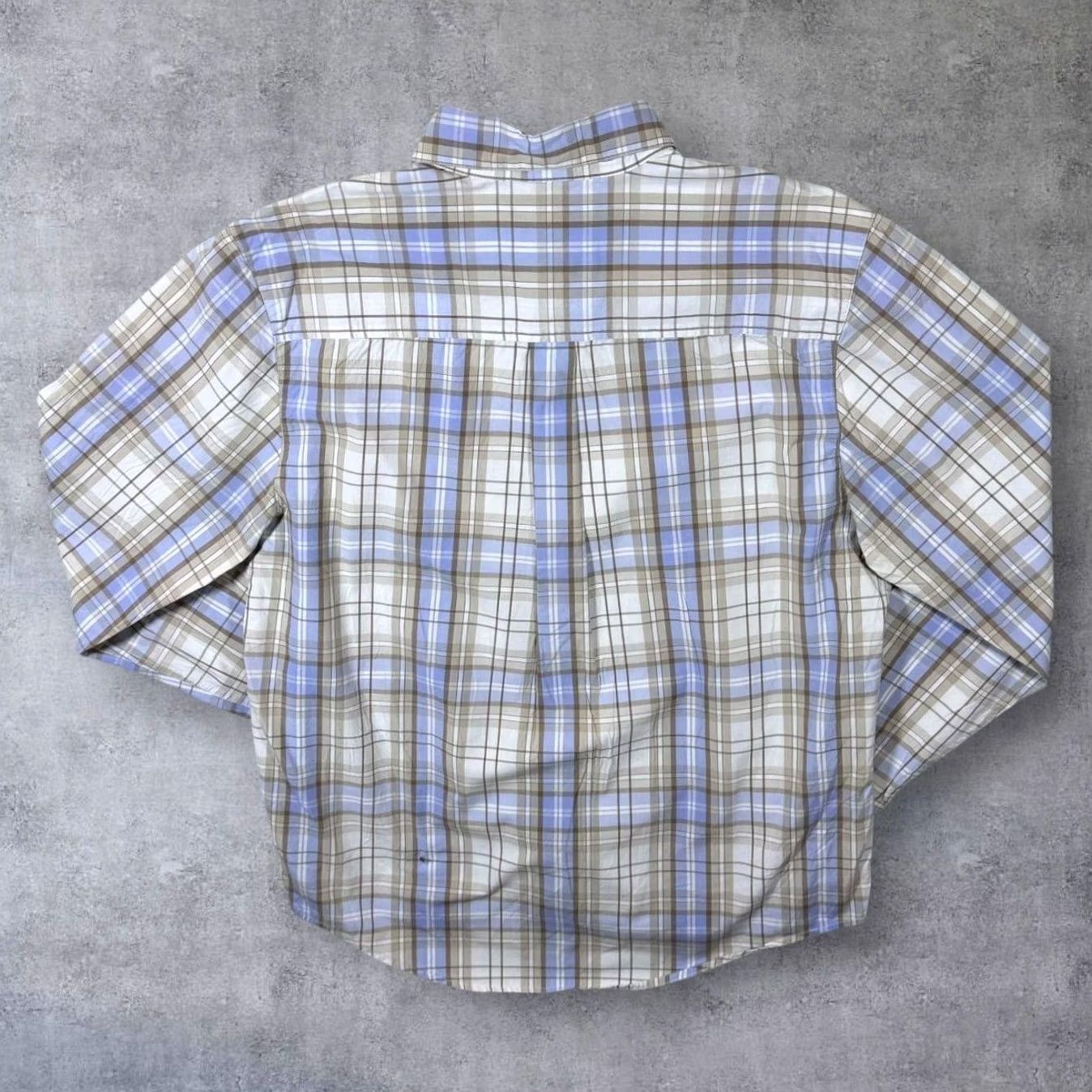 Timberland Timberland Button-Up Shirt Mens XL L Blue Beige White Check Cotton Long Sleeve Shirt Size US L / EU 52-54 / 3 - 2 Thumbnail
