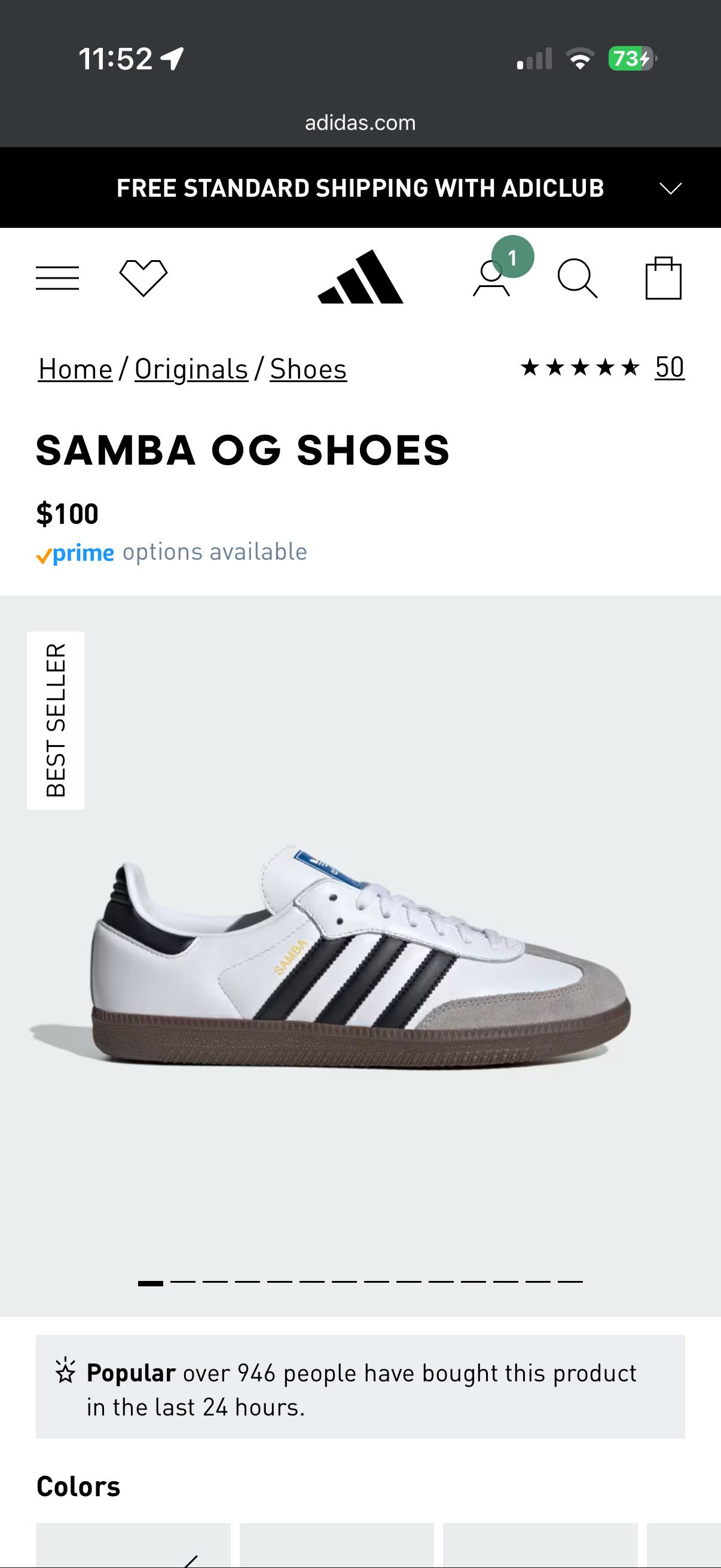 Adidas adidas Sambas M7/W8 - New Size US 7 / EU 40 - 10 Thumbnail