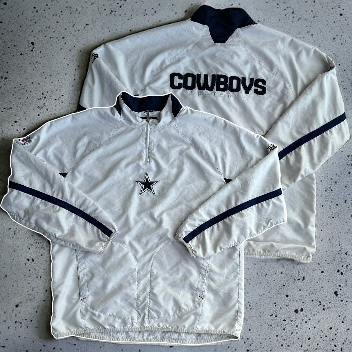 NFL × Reebok × Vintage Early 2000s Dallas Cowboys Reebok Lightweight Jacket 1/4 Zip Size US XL / EU 56 / 4 - 12 Thumbnail