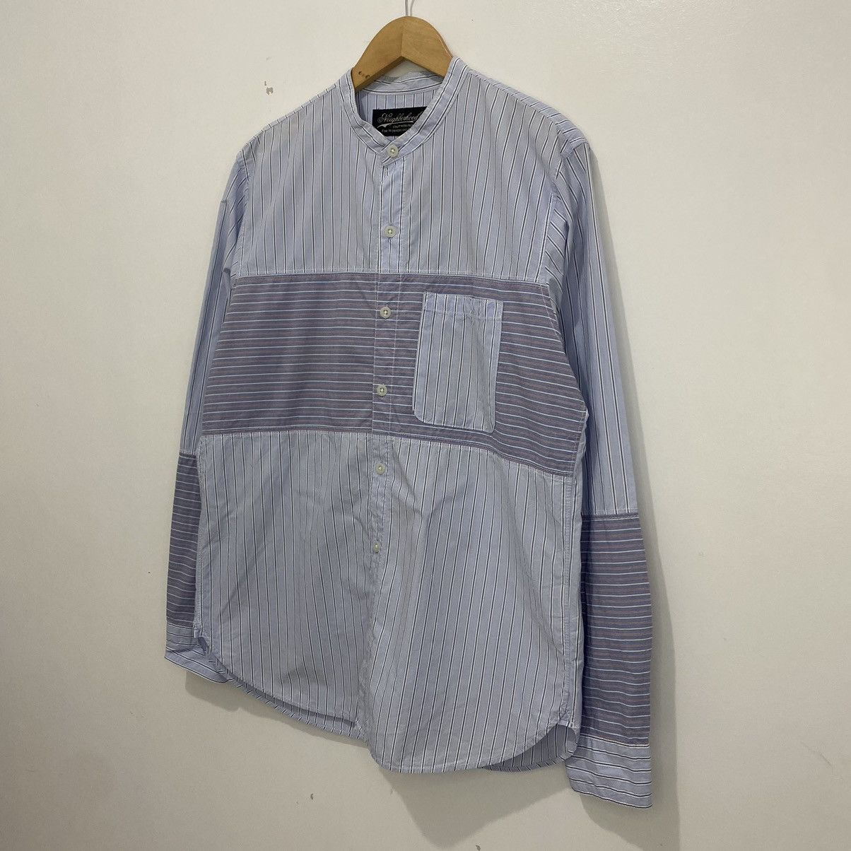 Neighborhood Neighborhood Chinese Collar Stripe Shirt Size US M / EU 48-50 / 2 - 2 Thumbnail