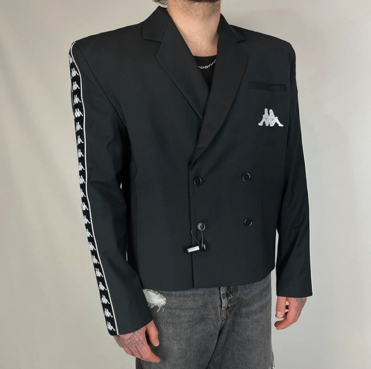 Kappa Kappa x Tommy cash oversize cropped boxy fit jacket Size 50R - 1 Thumbnail