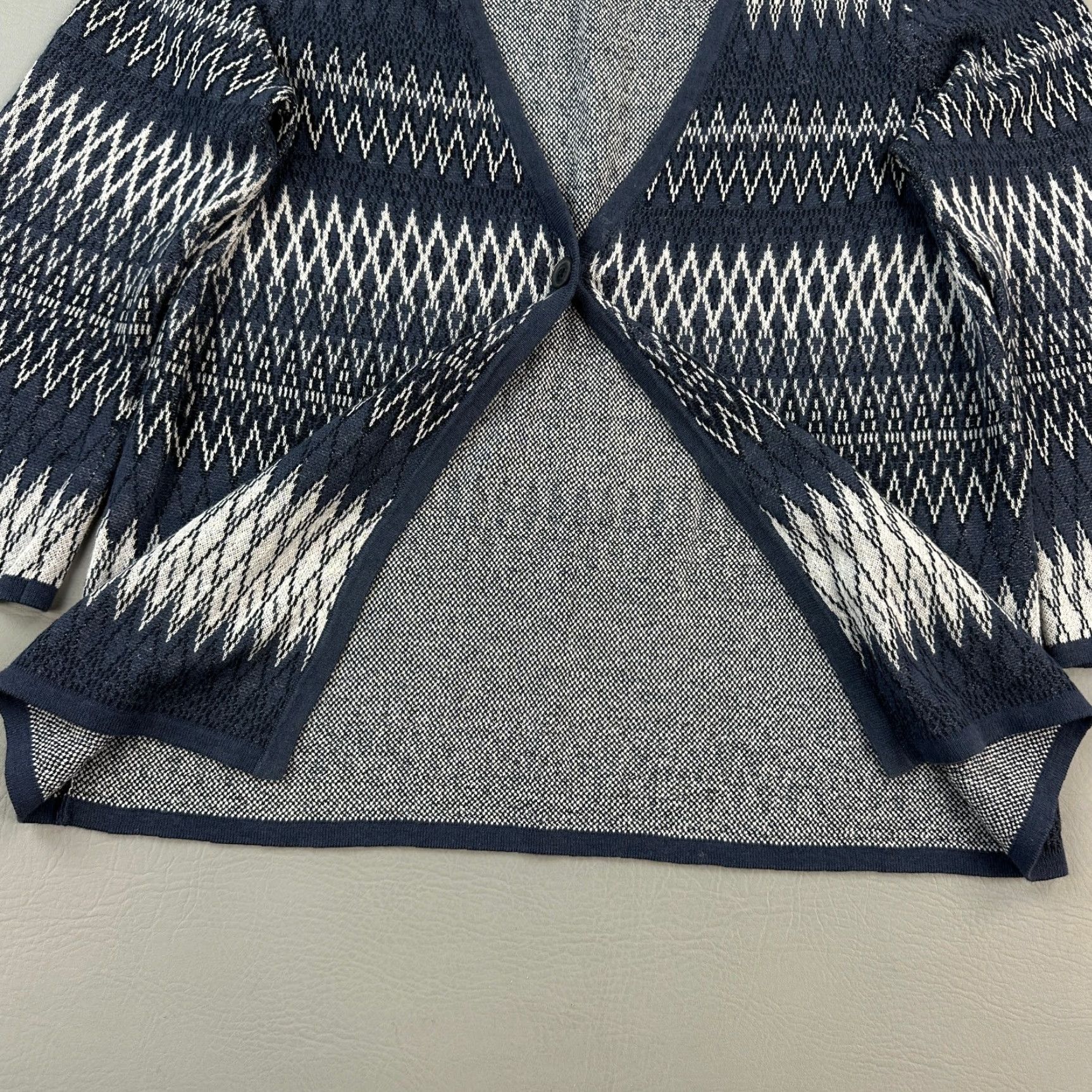 Pendleton Pendleton Sweater Women's Small Blue White Linen Blend Button Front Cardigan Size S / US 4 / IT 40 - 4 Thumbnail