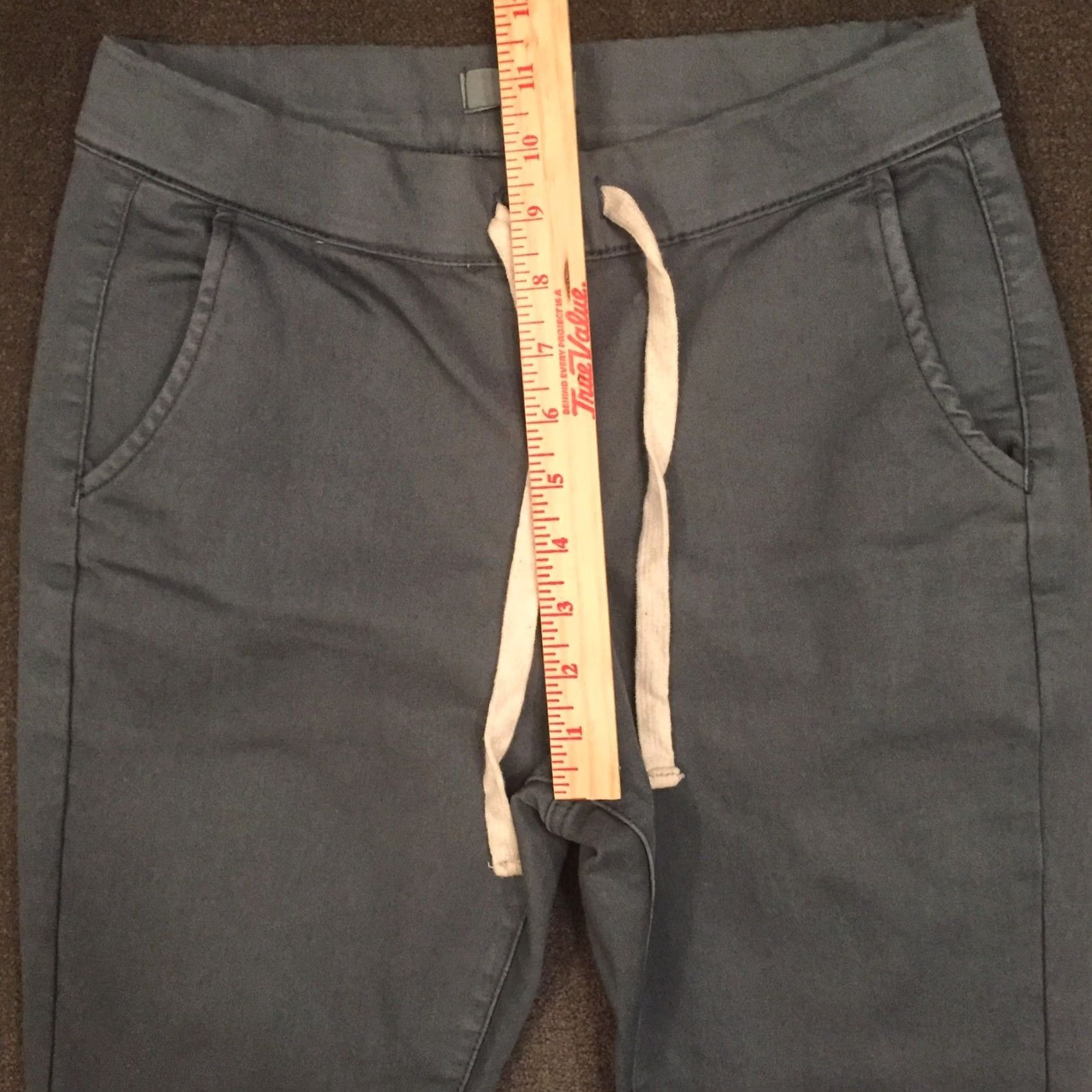Vintage Easel Pants Womens Small Gray Ankle Zip Drawstring Chino Skinny Casual 28in Inseam Womens Size 28" / US 6 / IT 42 - 3 Thumbnail