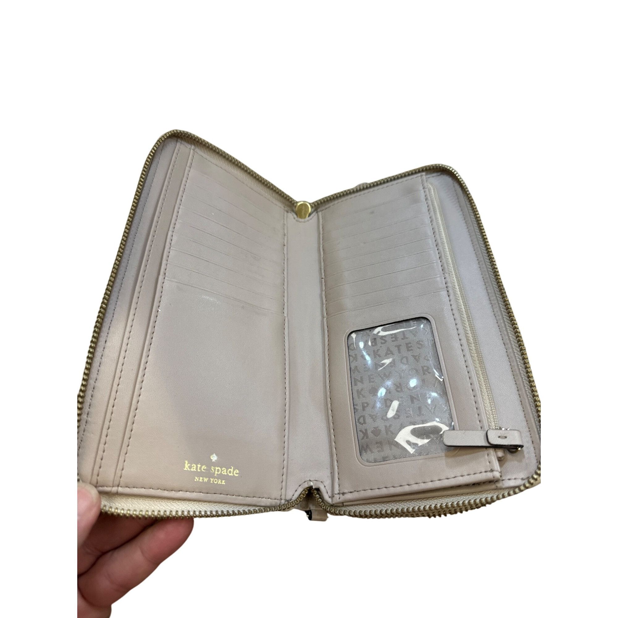 Kate Spade Kate Spade New York Womens Tan Leather Wallet With Zip Closu Size ONE SIZE - 4 Thumbnail