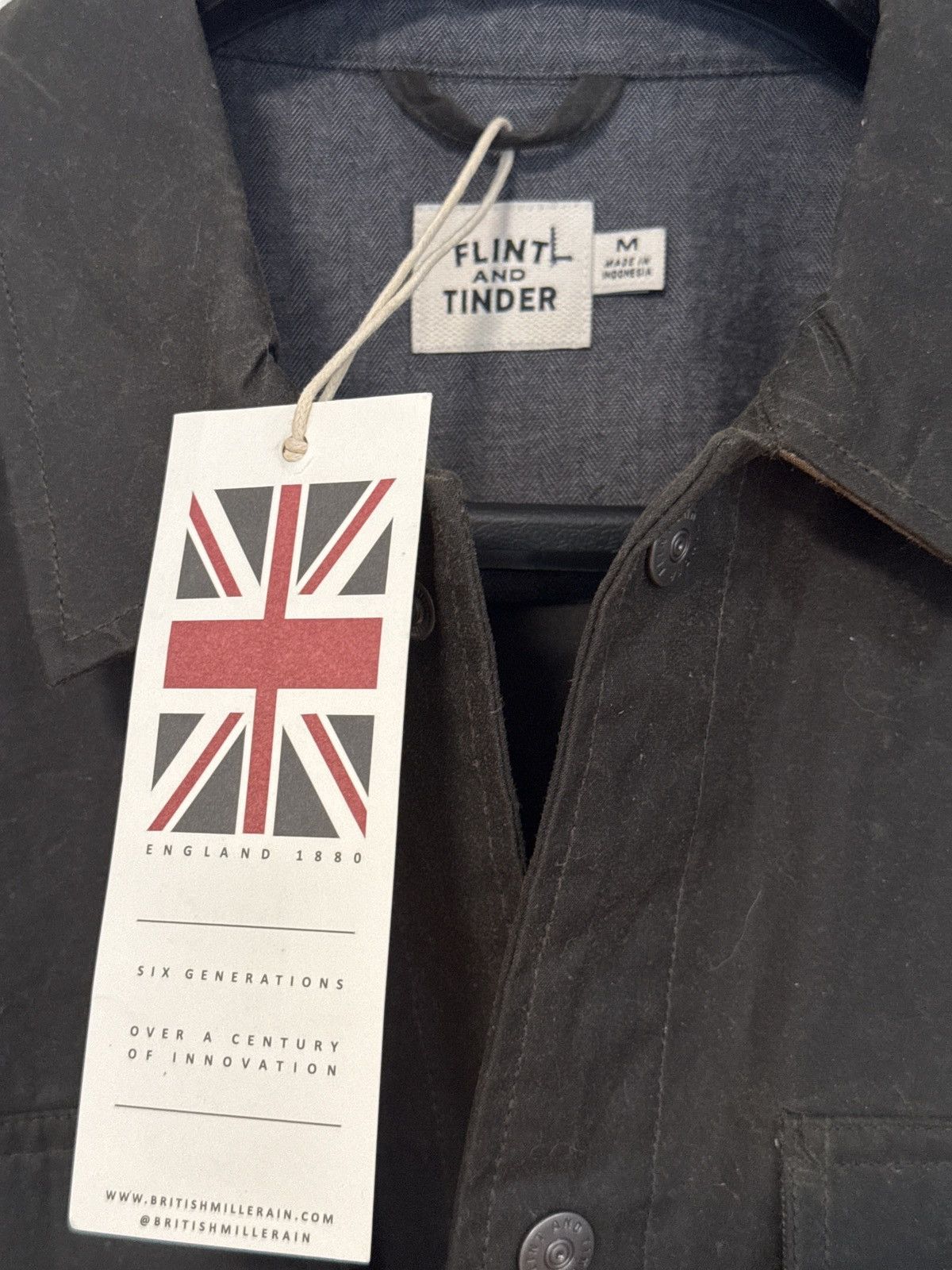 Flint And Tinder Bighorn Waxed Shirt Jacket in Forest NWT Size US M / EU 48-50 / 2 - 4 Thumbnail