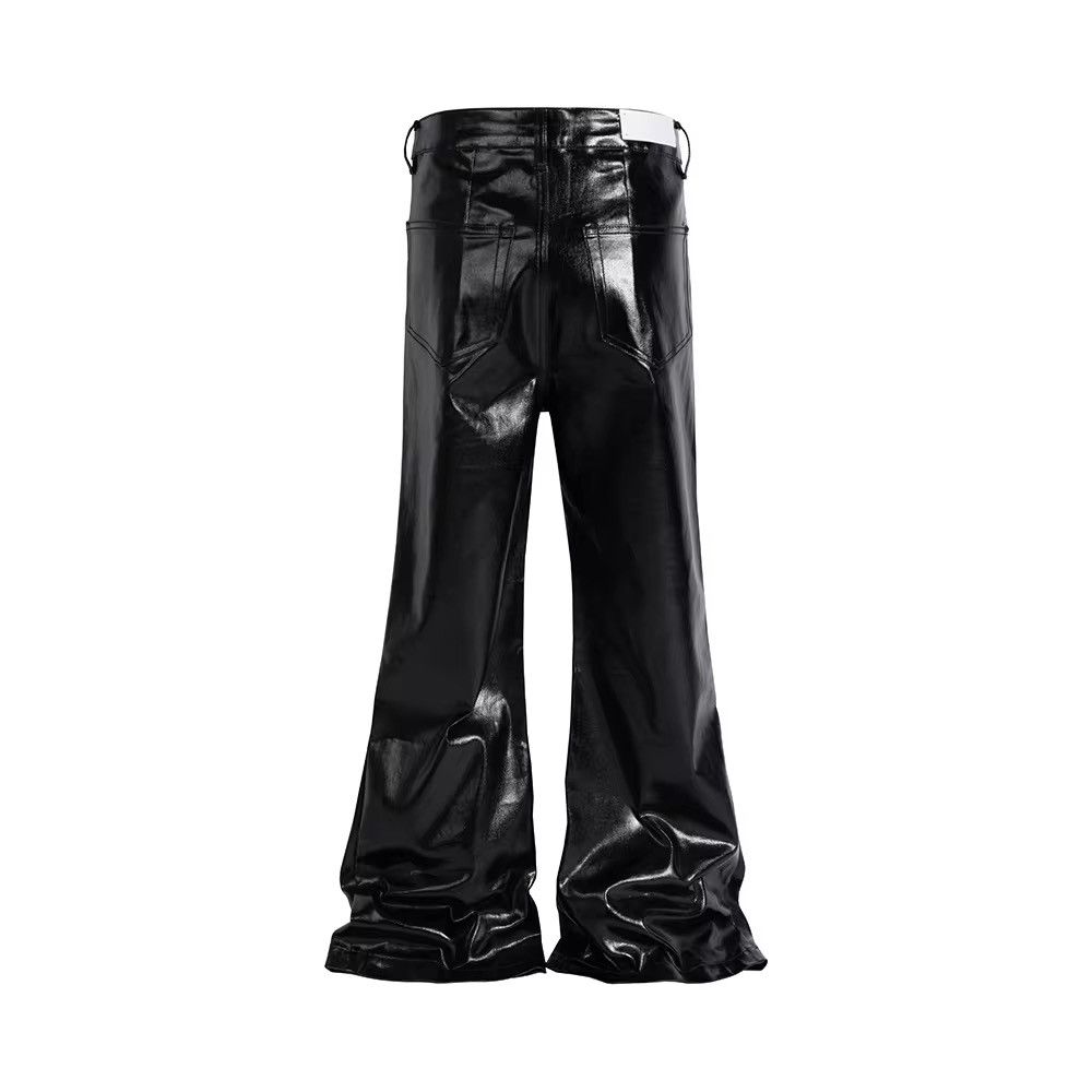 Japanese Brand × Jean Glossy Pu Leather Oversized Flared Jeans Size US 30 / EU 46 - 5 Thumbnail