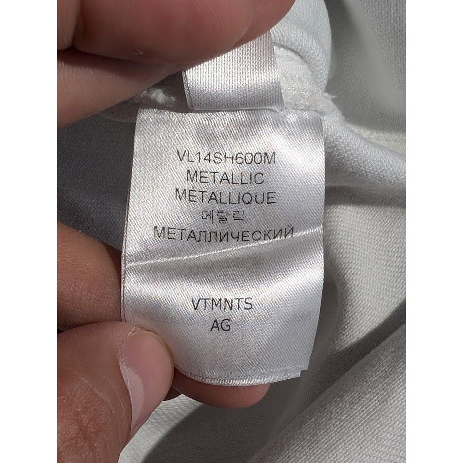VTMNTS o1rshd1 Metallic Denim Shirt in Metallic Silver Size US M / EU 48-50 / 2 - 20 Thumbnail