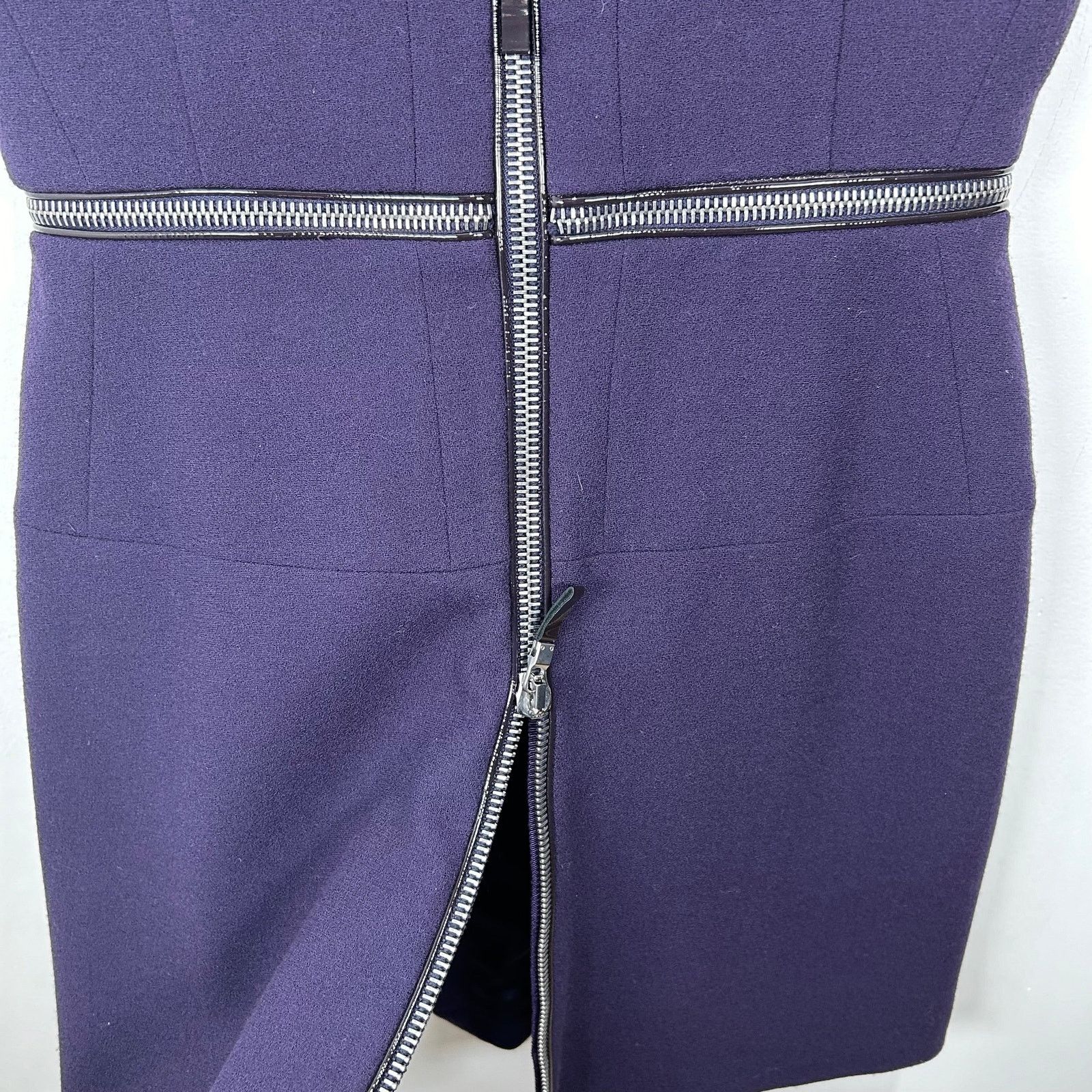 Alexander McQueen Alexander McQueen Purple 4-Zip Dress Size 42 Size M / US 6-8 / IT 42-44 - 3 Thumbnail