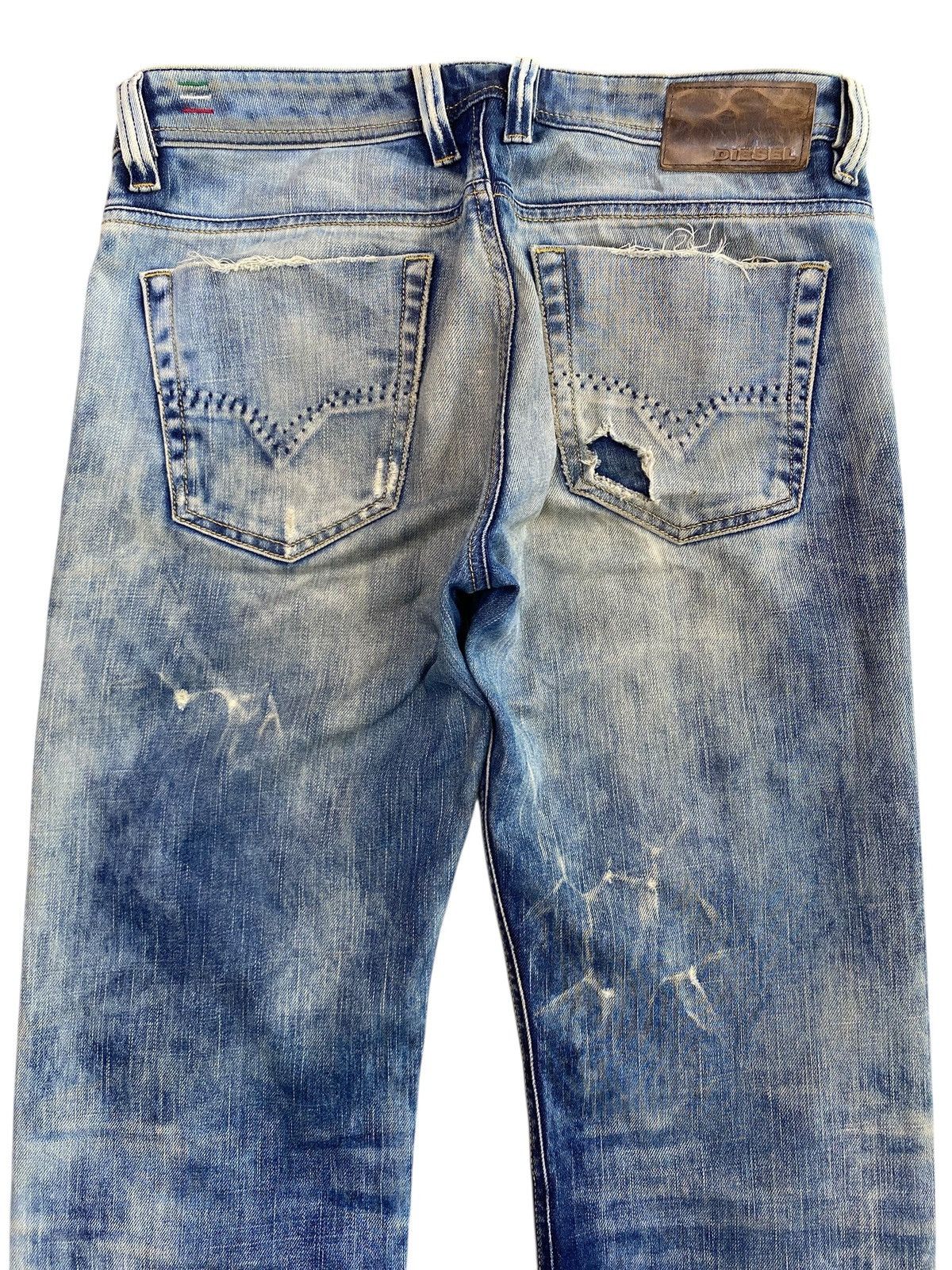 Diesel Diesel Mud Wash Distressed Style Straight Cut Denim Size US 32 / EU 48 - 4 Thumbnail